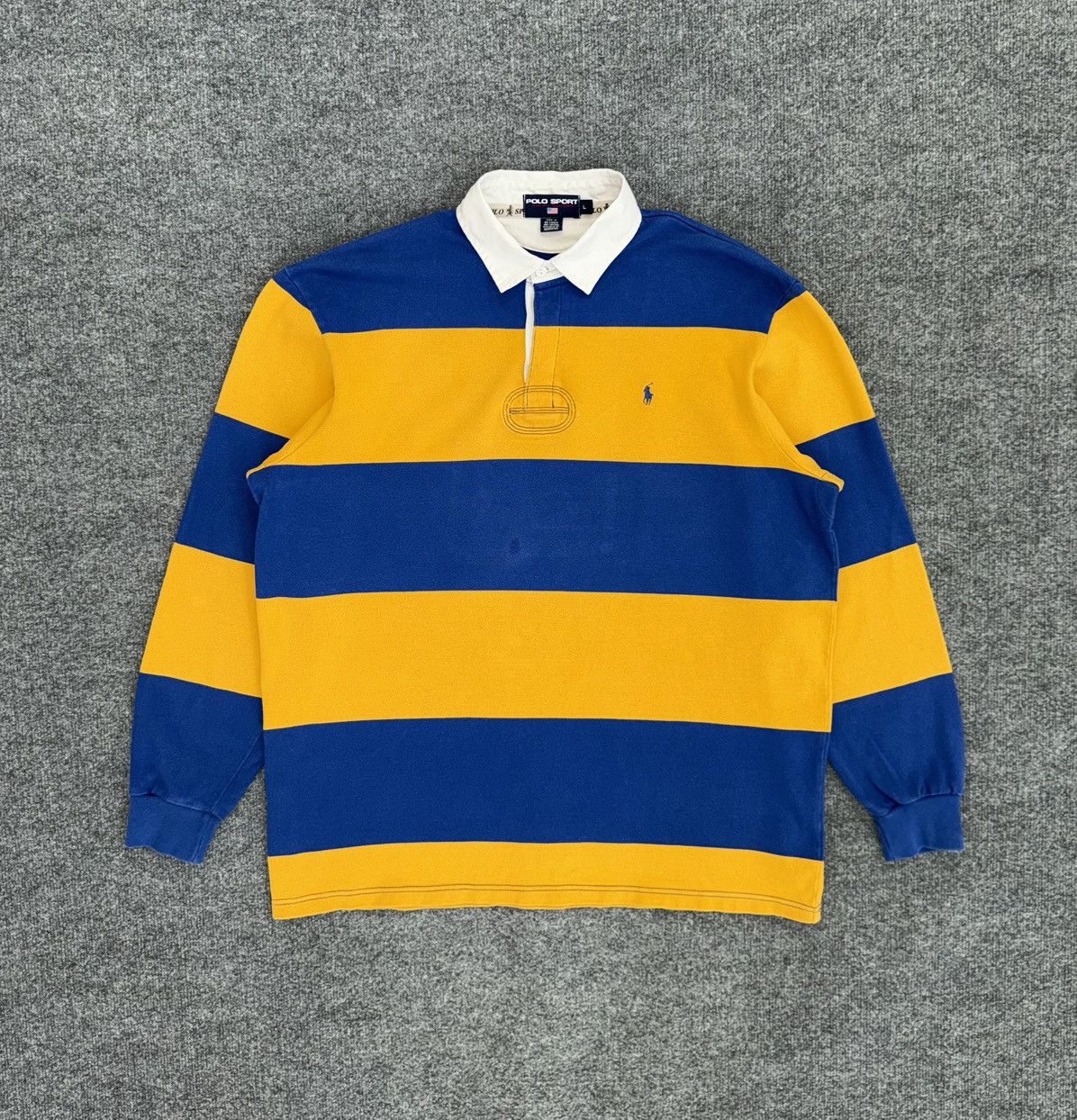 Polo Ralph Lauren Vintage Polo Sport RL Stripe Rugby “7” L Size US L / EU 52-54 / 3 - 1 Thumbnail