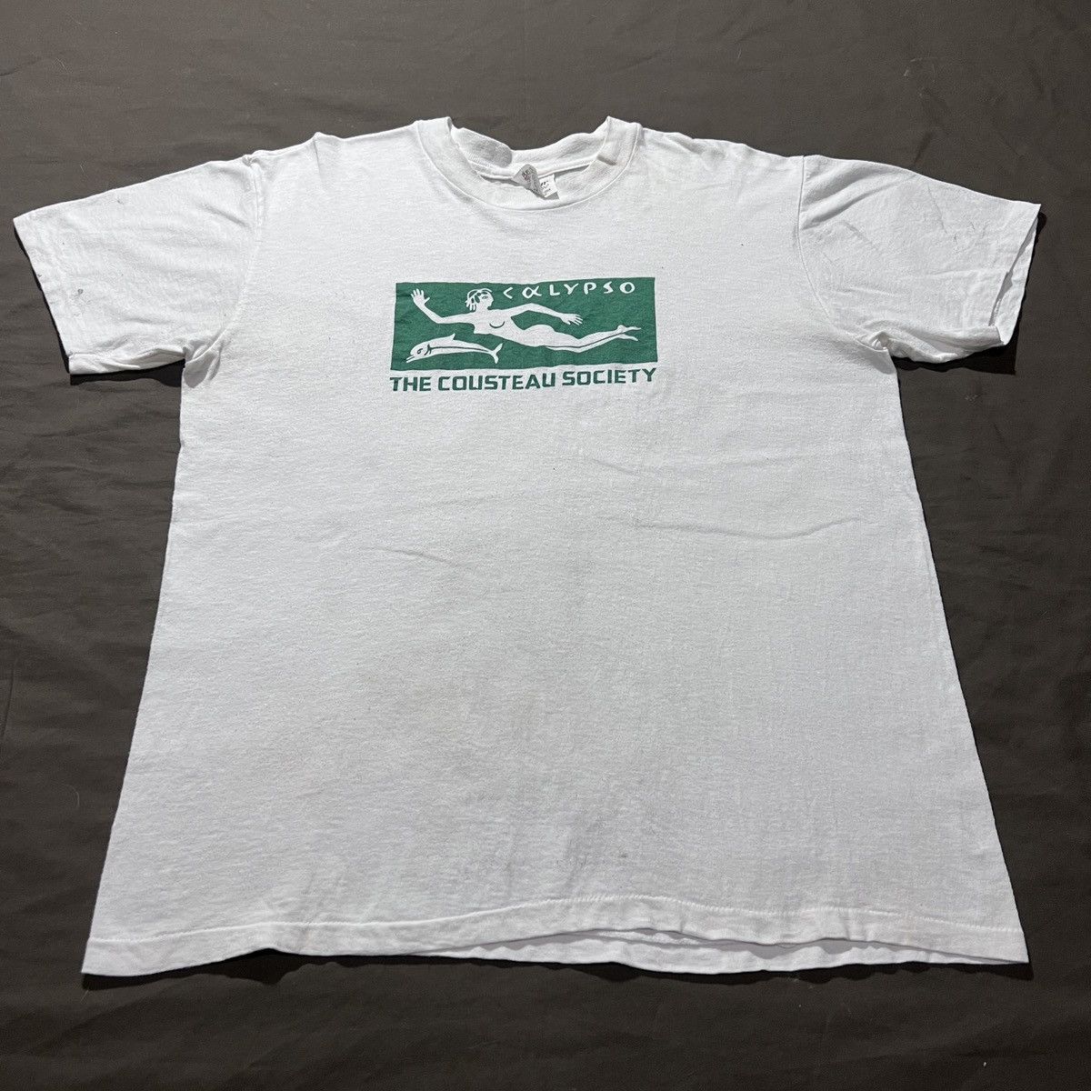 Vintage Vintage 80s Calypso Cousteau society Promo Tee L Size US L / EU 52-54 / 3 - 4 Thumbnail