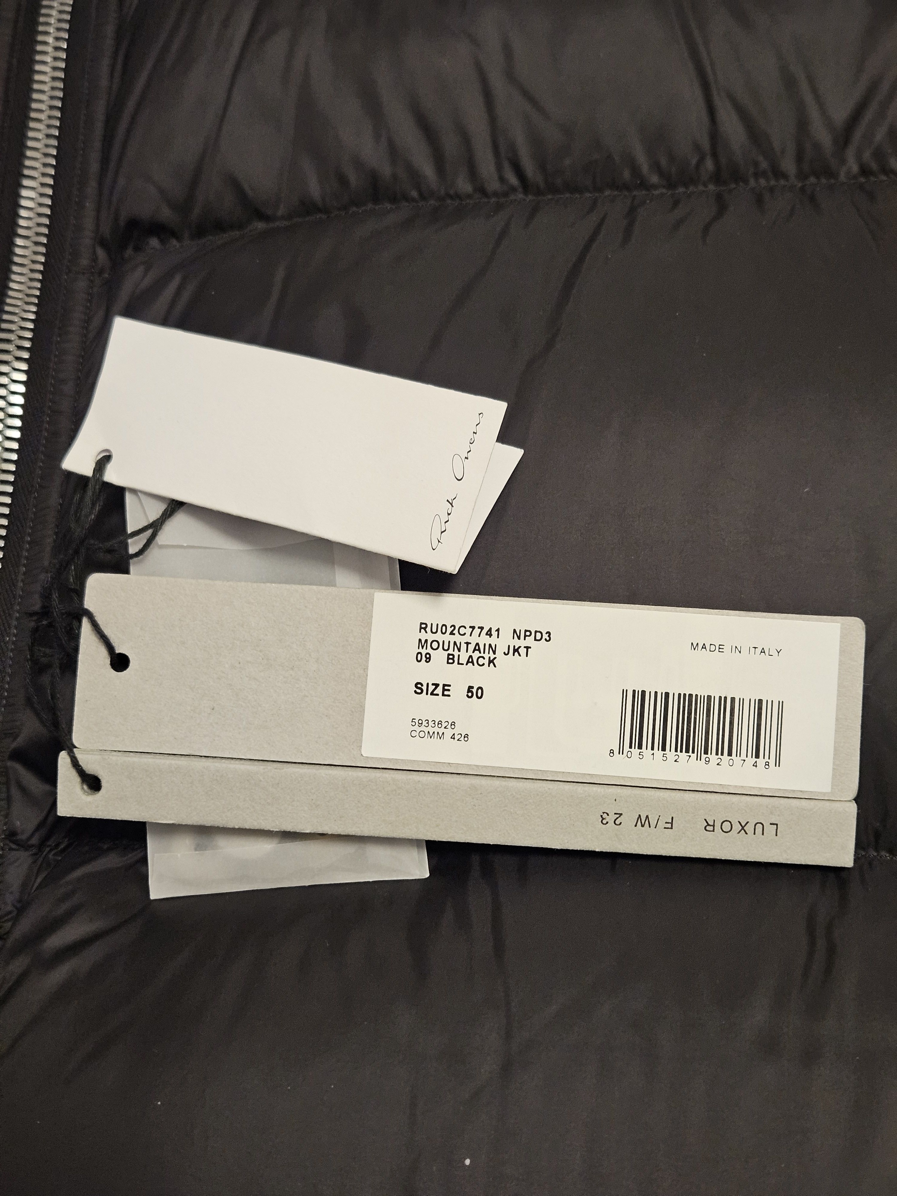 Rick Owens Mountain Stand Collar Down Puffer Jacket Size US M / EU 48-50 / 2 - 8 Thumbnail