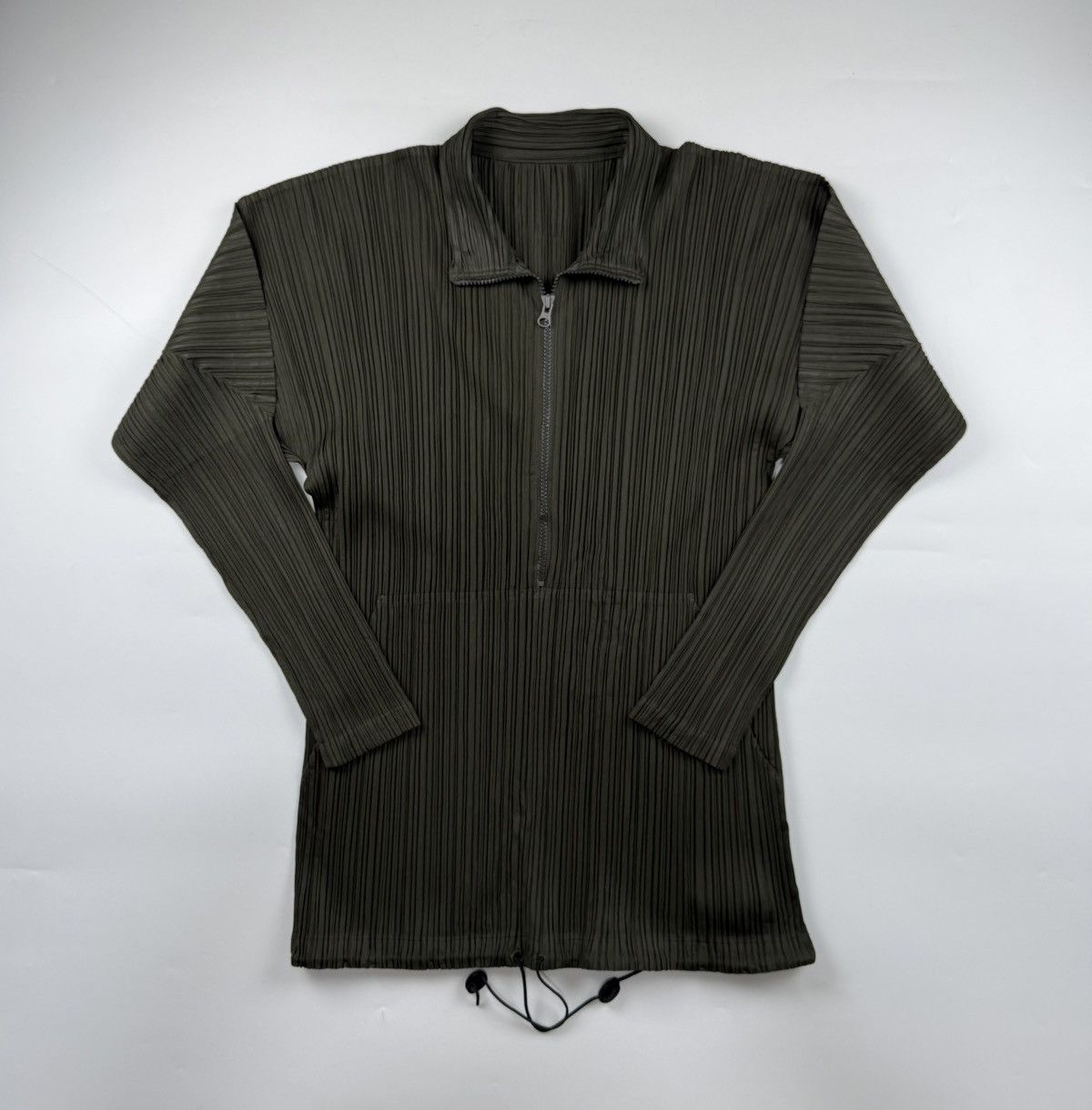 Pleats Please Issey Miyake Pleats Please Quarter Zip Pleated Pullover Size S / US 4 / IT 40 - 1 Thumbnail