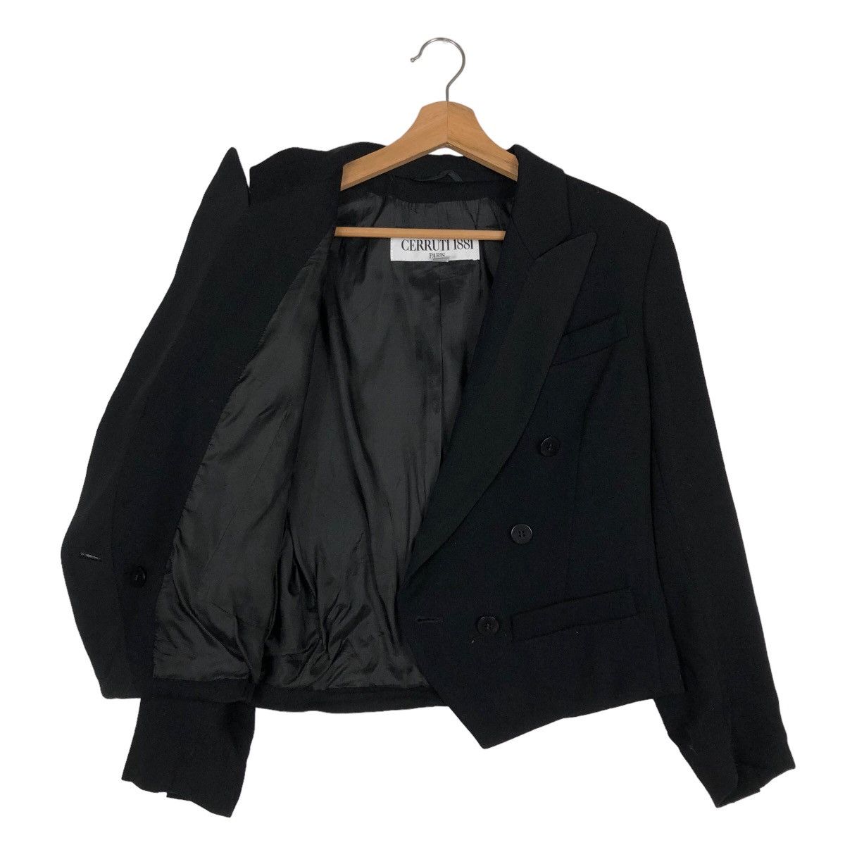 Japanese Brand 🔥Casual Cropped Coats Jacket Cerruti 1881 Paris Size XXS / US 00 / IT 34 - 9 Thumbnail
