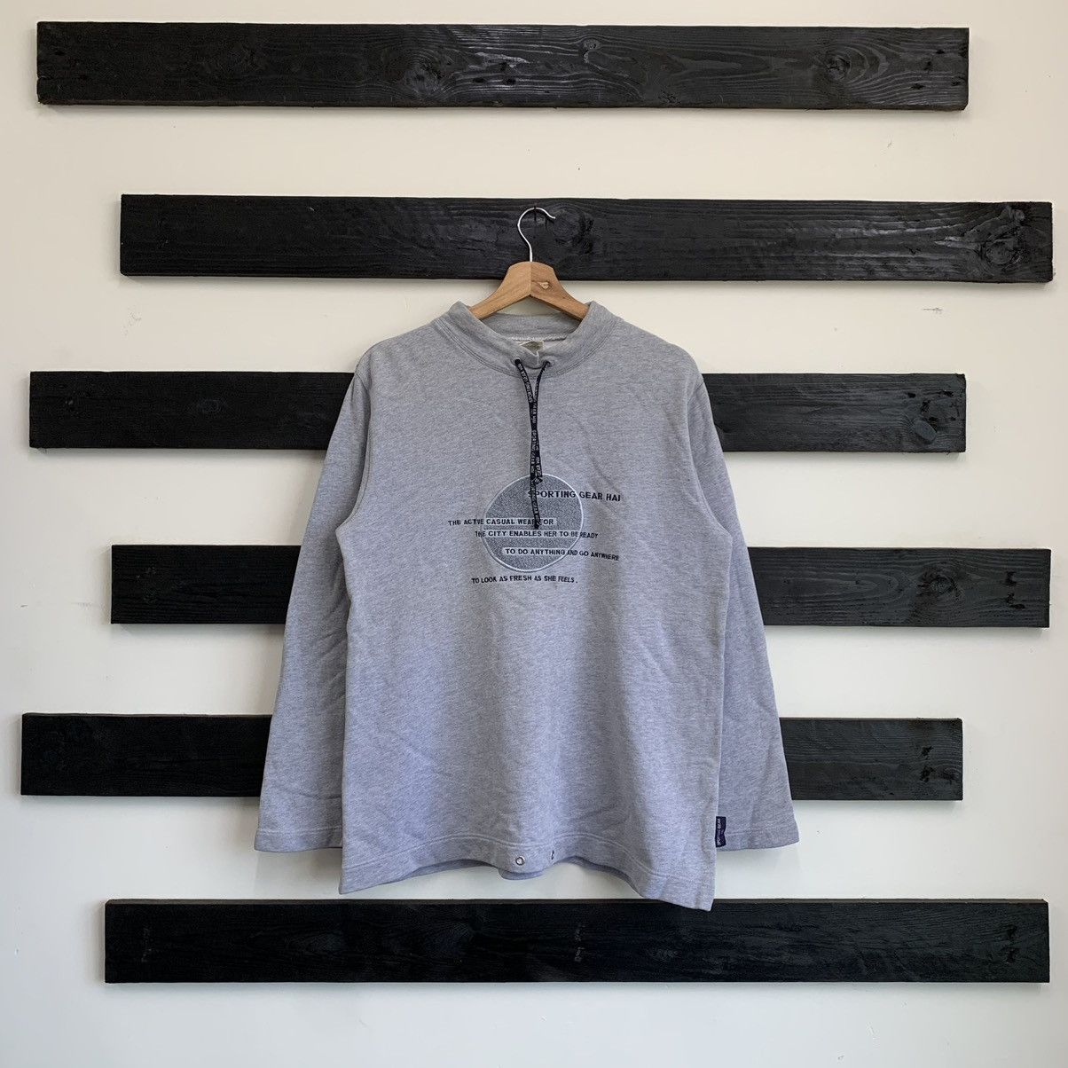 Hai Sporting Gear × Issey Miyake Vintage Hai Sporting Gear Turtle Neck Sweatshirt Size US M / EU 48-50 / 2 - 1 Thumbnail