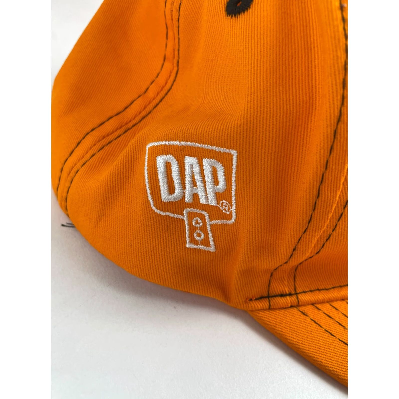 Vintage DAP Cap Dad Against Predators Hat Snap Back Orange Contrast Stitching Adjustable Size ONE SIZE - 4 Thumbnail