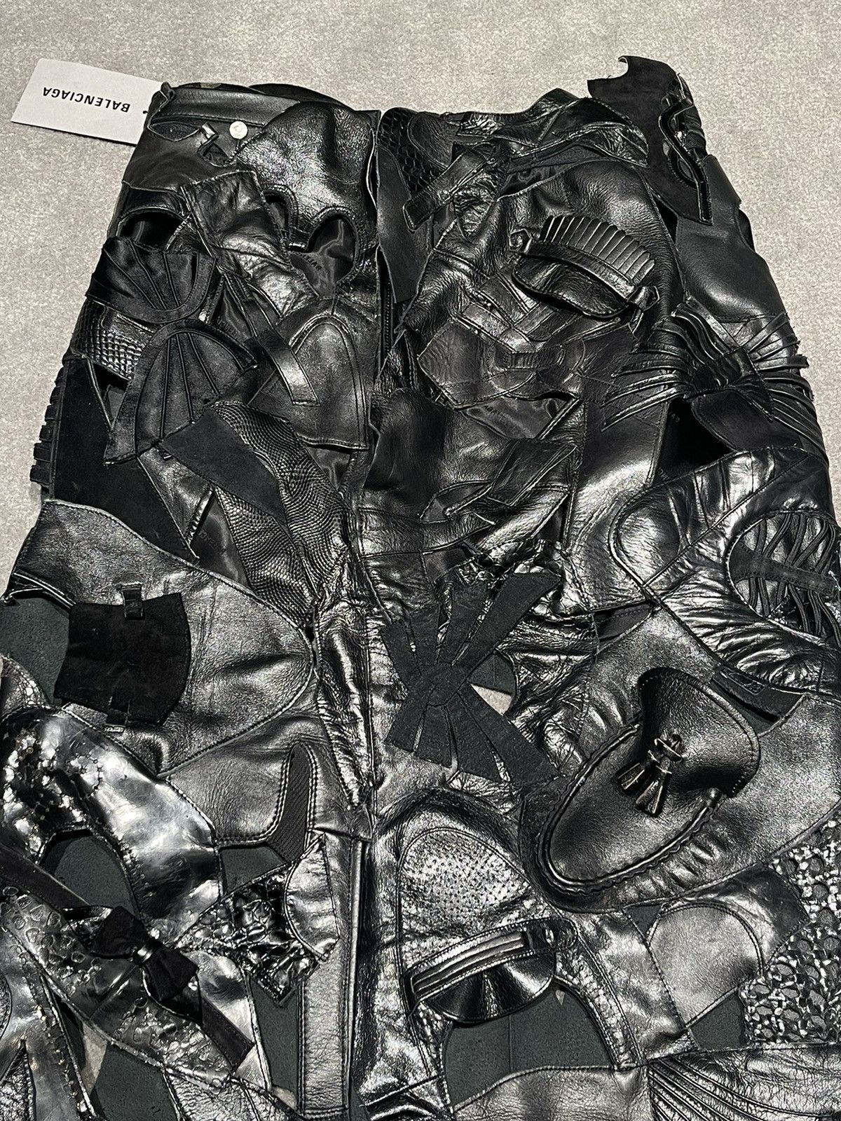 Balenciaga (☢️1OF1☢️) Balenciaga 21SS “NIKE” Upcycled Leather Maxi Skirt Size 36" / US 14 / IT 50 - 5 Thumbnail