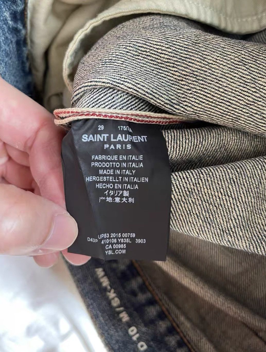 Saint Laurent Paris Saint Laurent Paris Double Knee Cut Denim Size US 29 - 3 Thumbnail