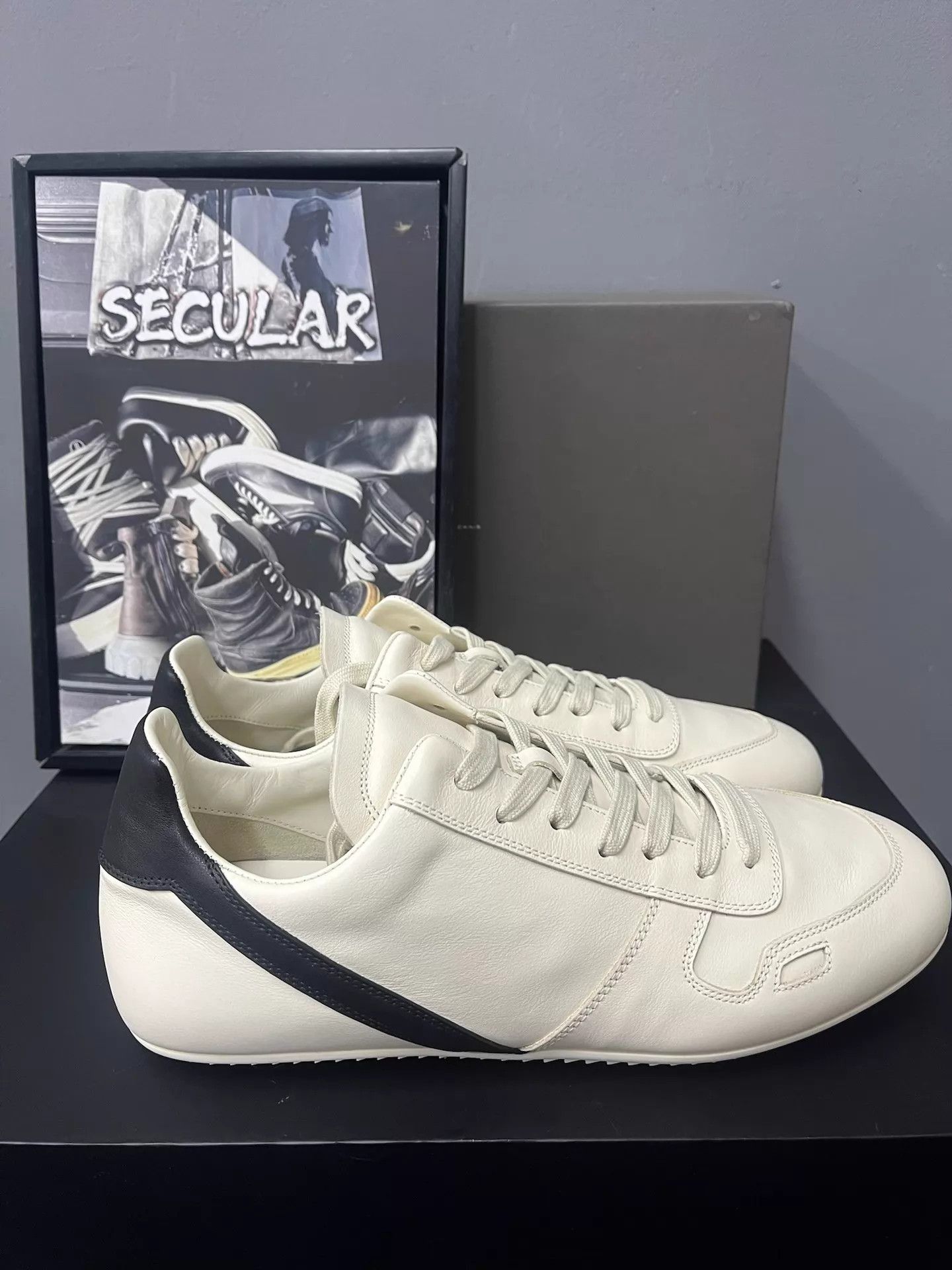 Rick Owens Rick Owens 25FW Cream Minimalist Low Sneakers K34 Size US 6 / IT 36 - 3 Thumbnail