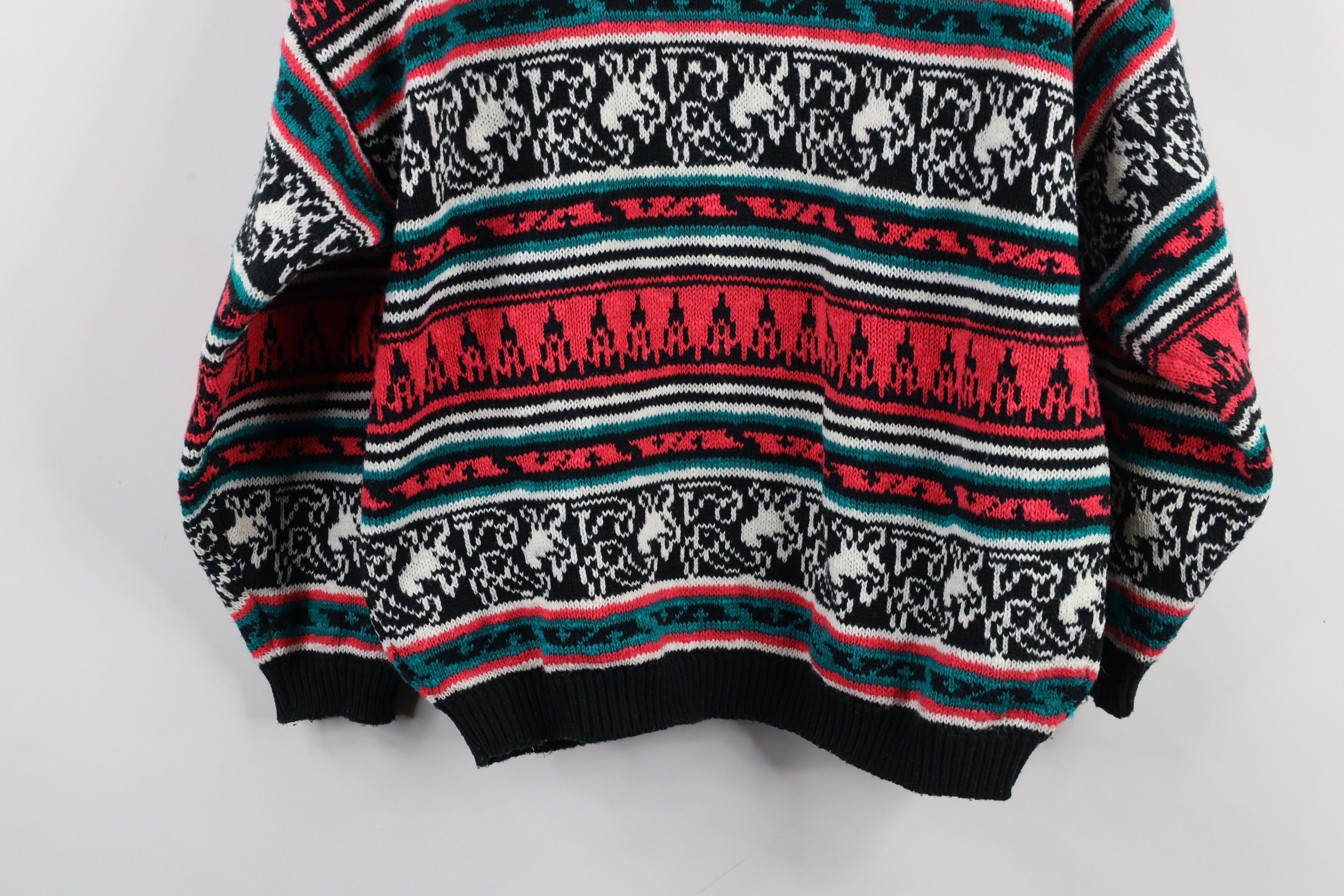 Vintage Vintage 90s Streetwear Paisley Knit Cardigan Sweater Size M / US 6-8 / IT 42-44 - 9 Thumbnail