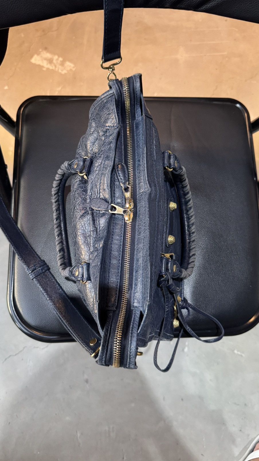 Balenciaga Balenciaga Nay Blue Leather Small Classic City RH Tote Size ONE SIZE - 11 Thumbnail