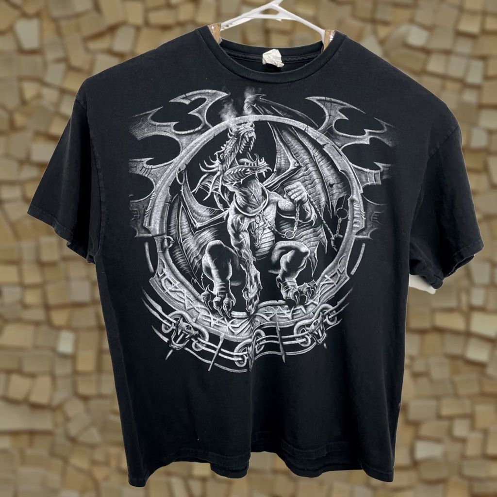 Liquid Blue VINTAGE Liquid Blue Night Slayer Dragon Catcher Shirt Black Dragon 3XL XXXL 2001 Mens Size US XXL / EU 58 / 5 - 1 Thumbnail