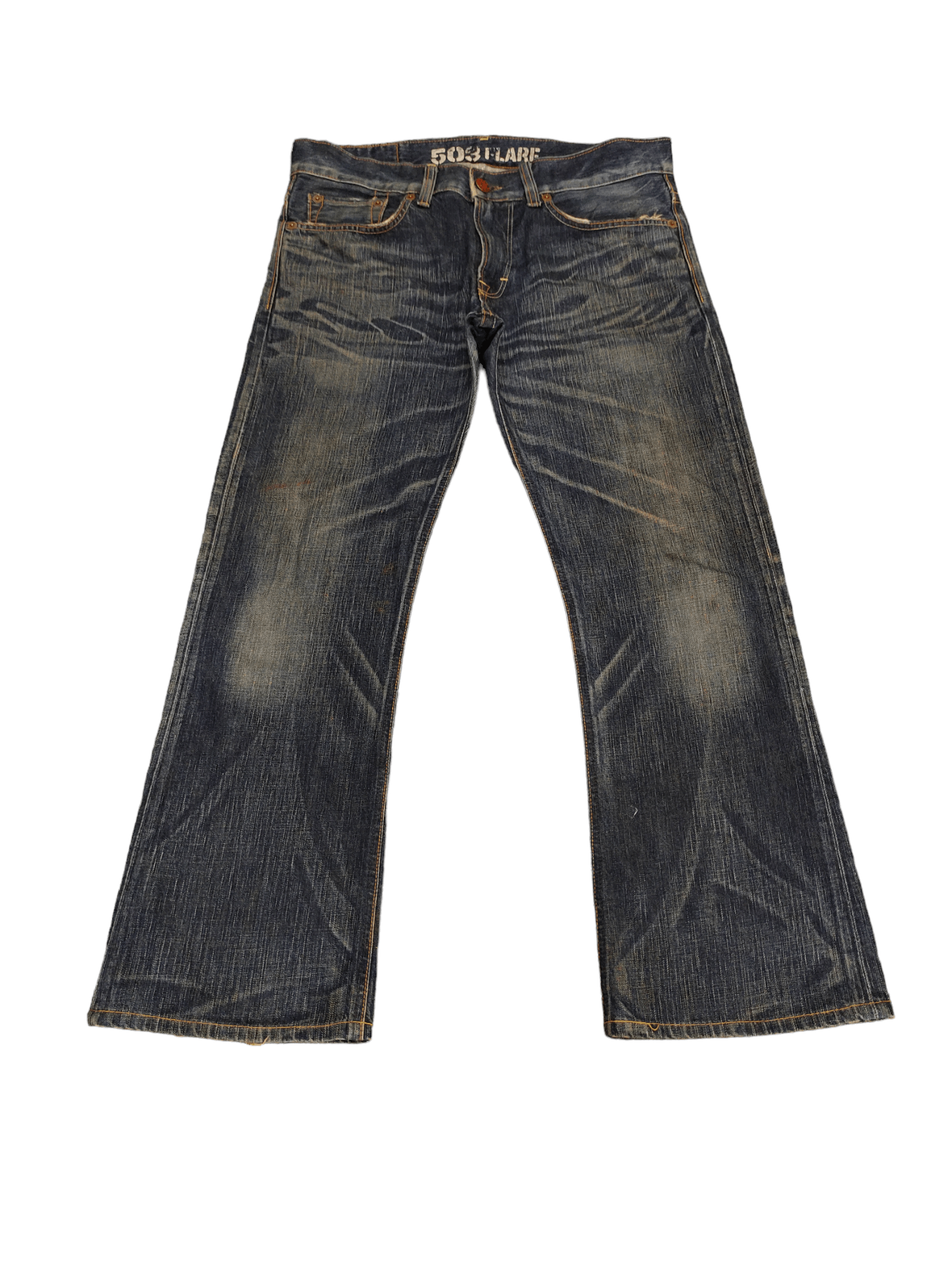 If Six Was Nine Flare Jean Edwin 503 Flare Clawmark Denim Bootcut Mudmax Goa Size US 34 / EU 50 - 3 Thumbnail