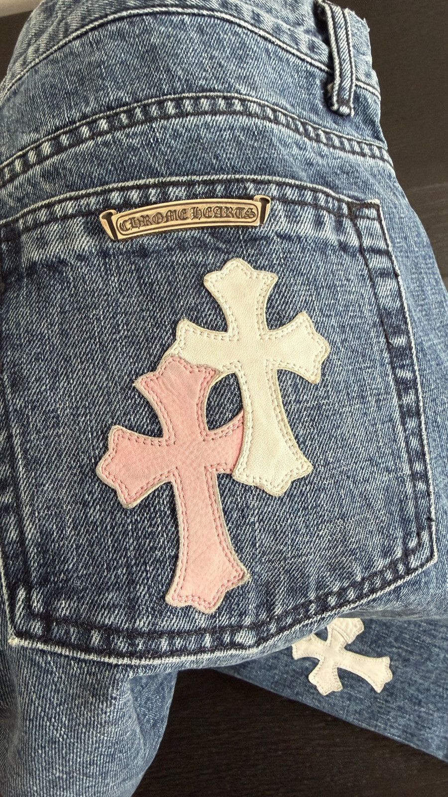 Chrome Hearts CHROME HEARTS COTTON CANDY CROSS PATCH DENIM JEANS 1/1 Size US 40 / EU 56 - 11 Thumbnail