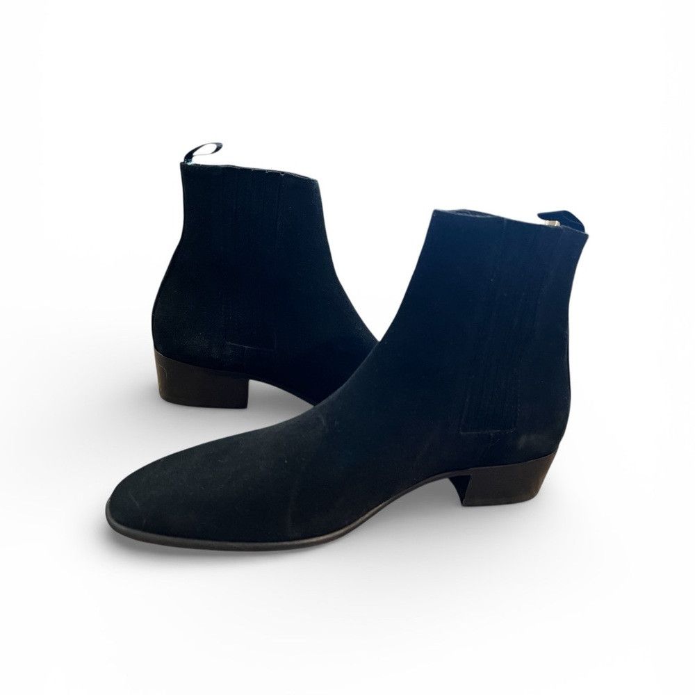 The Kooples The Kooples Suede Heeled Cowboy Chelsea Ankle Boots Black Size US 8 / IT 38 - 7 Thumbnail