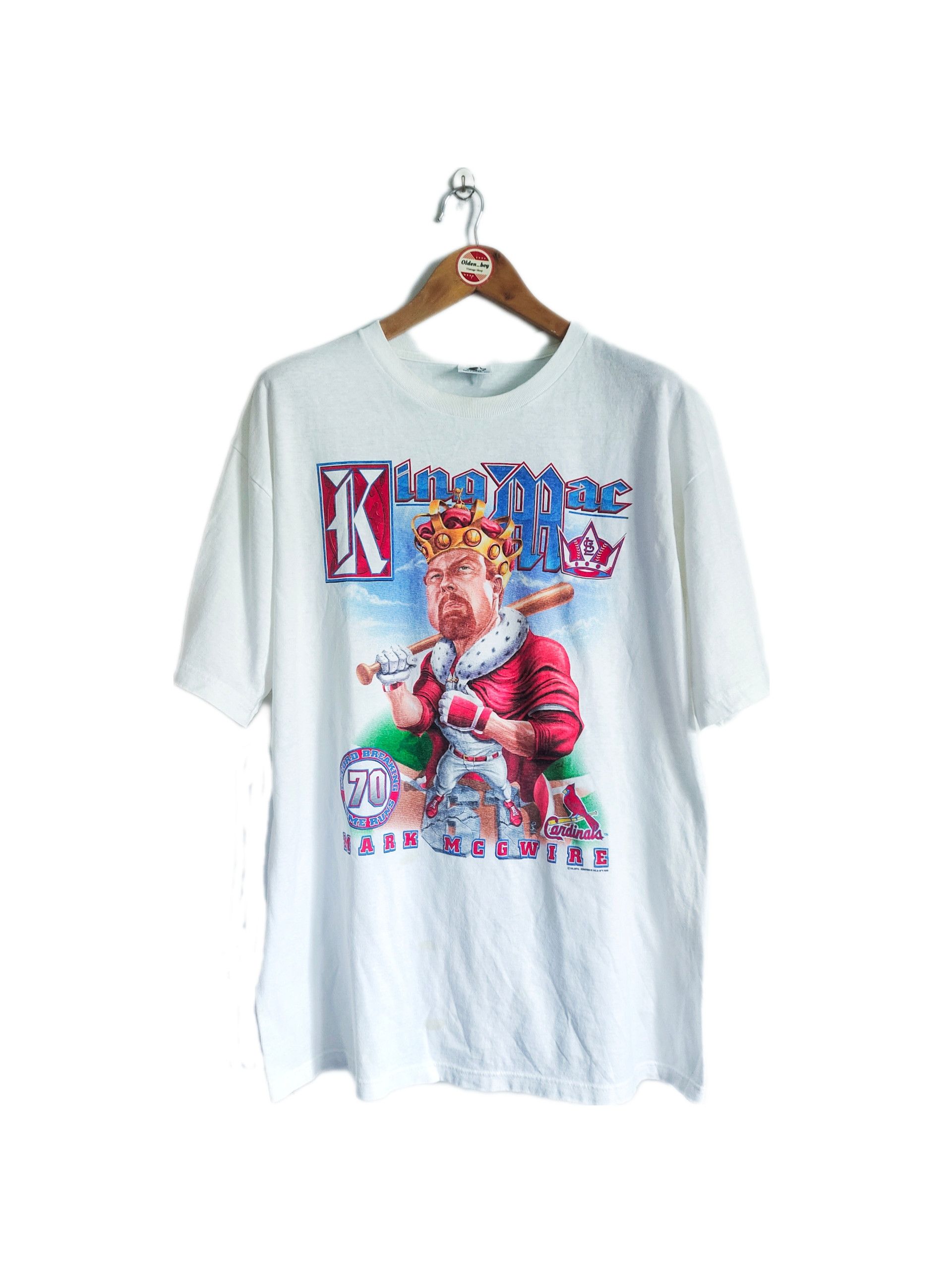 MLB × Starter × Vintage Vintage Mark McGwire "King Mac" 90s T Shirt Size US XL / EU 56 / 4 - 1 Thumbnail