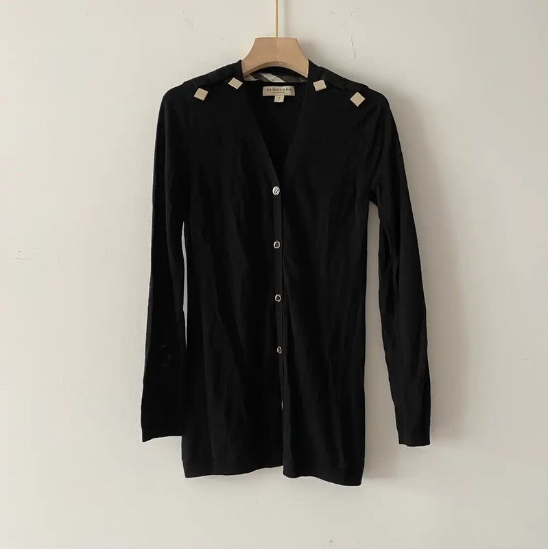 Burberry Black Wool Long Sleeve Cardigan for Women