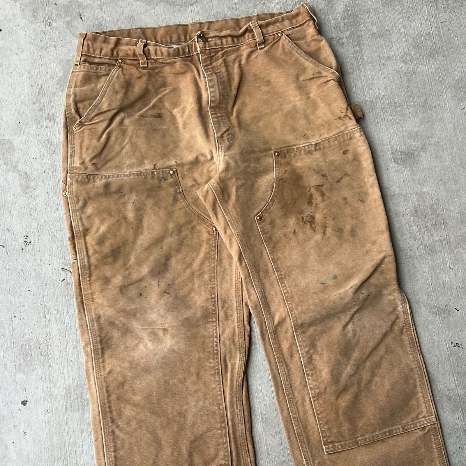 Carhartt × Vintage Carhartt brown double knee work wear carpenter pants Size US 35 - 2 Thumbnail