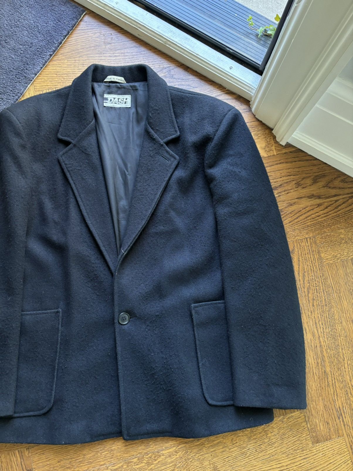 Vintage 1980s Vintage Wool Coat Dash Oversized Blazer Peacoat Crop Size US L / EU 52-54 / 3 - 8 Thumbnail