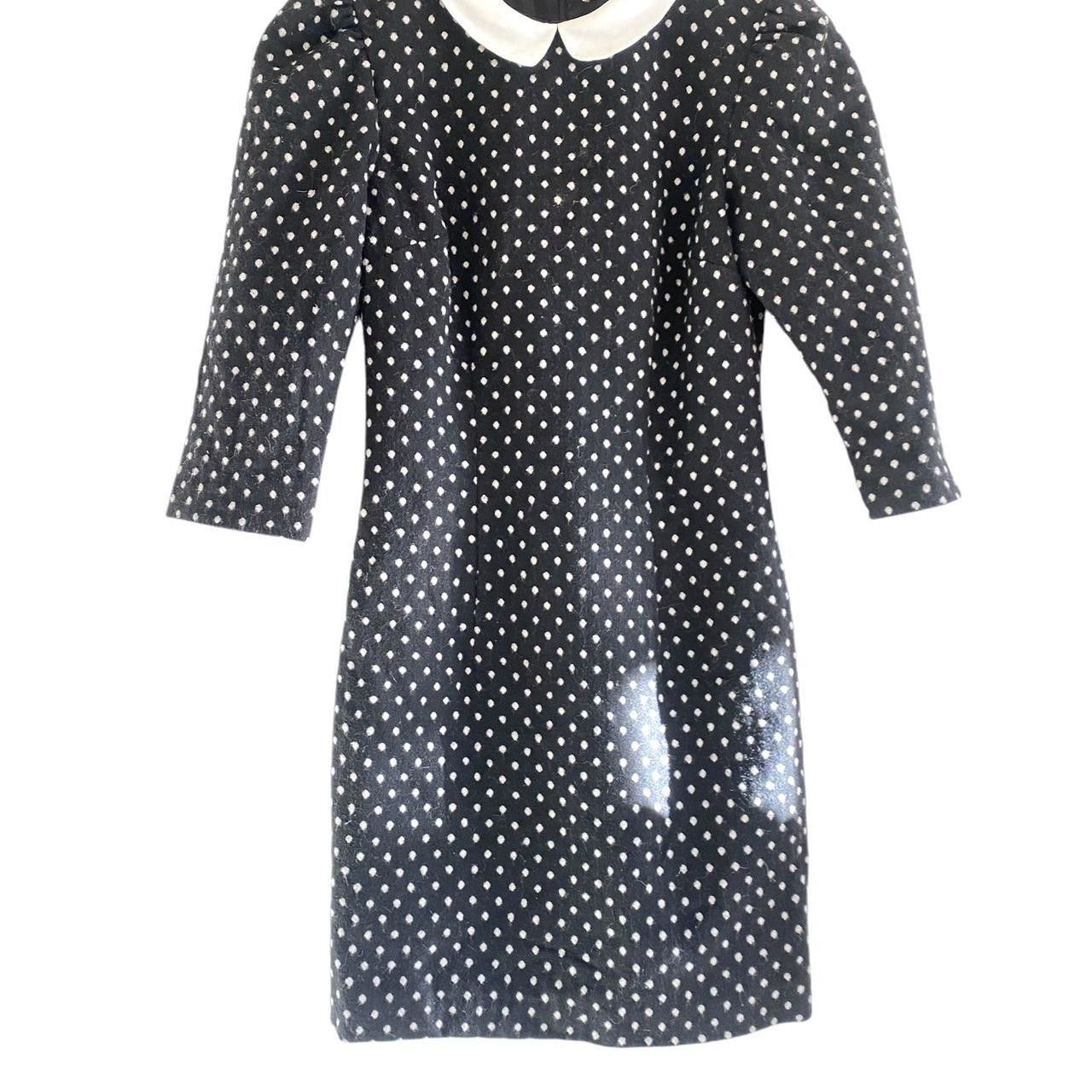 Dolce Vita DOLCE VITA BLACK POLKA DOT COLLARED MINI DRESS SMALL WOOL Size S / US 4 / IT 40 - 7 Thumbnail