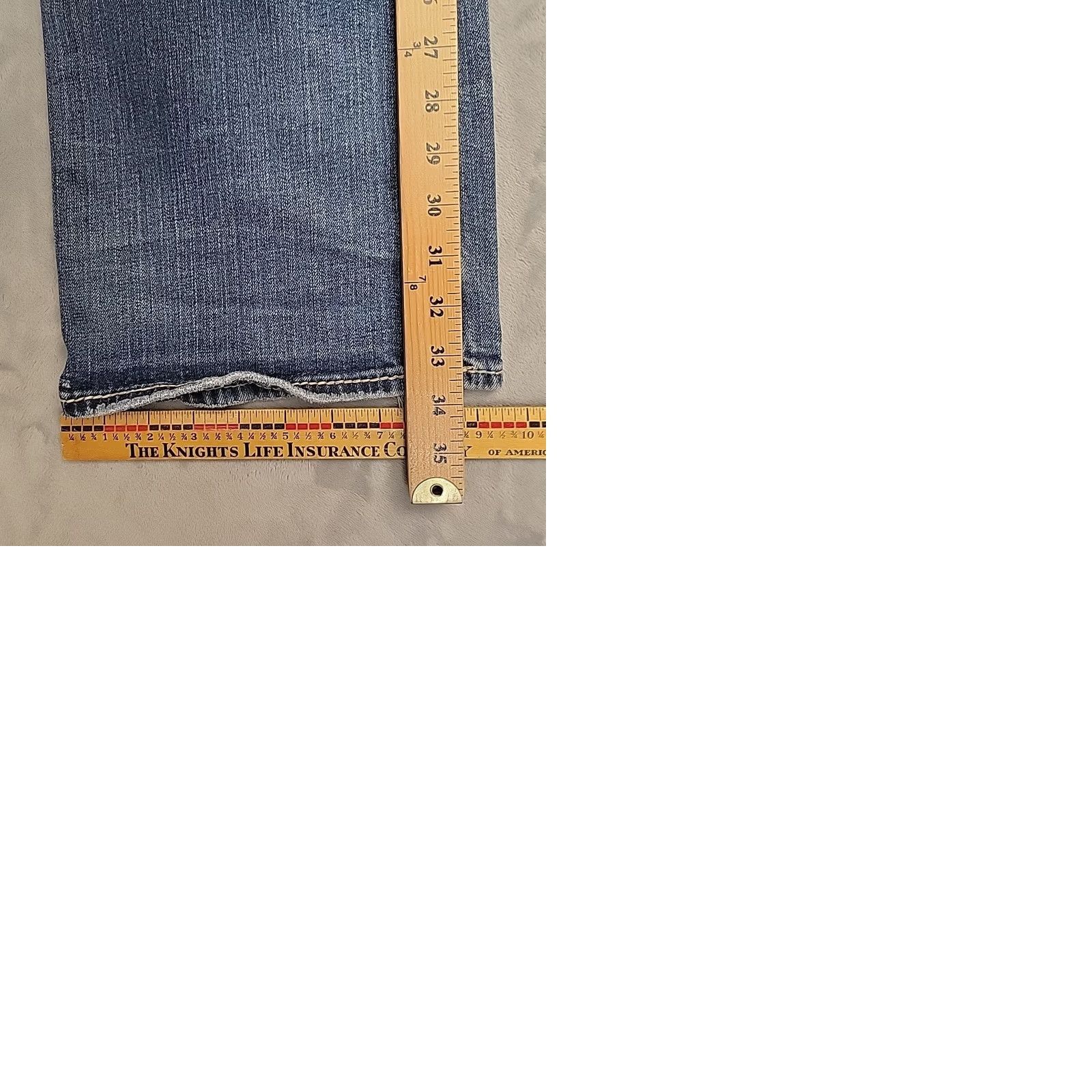 Silver Jeans Co. VINTAGE Silver Jeans Womens 20 Tall Suki Slim Bootcut Stretch Blend Thick Stitch Cowboy Jeans Blue 34in Inseam with Belt Loops Womens Size 42" / US 20 - 10 Thumbnail