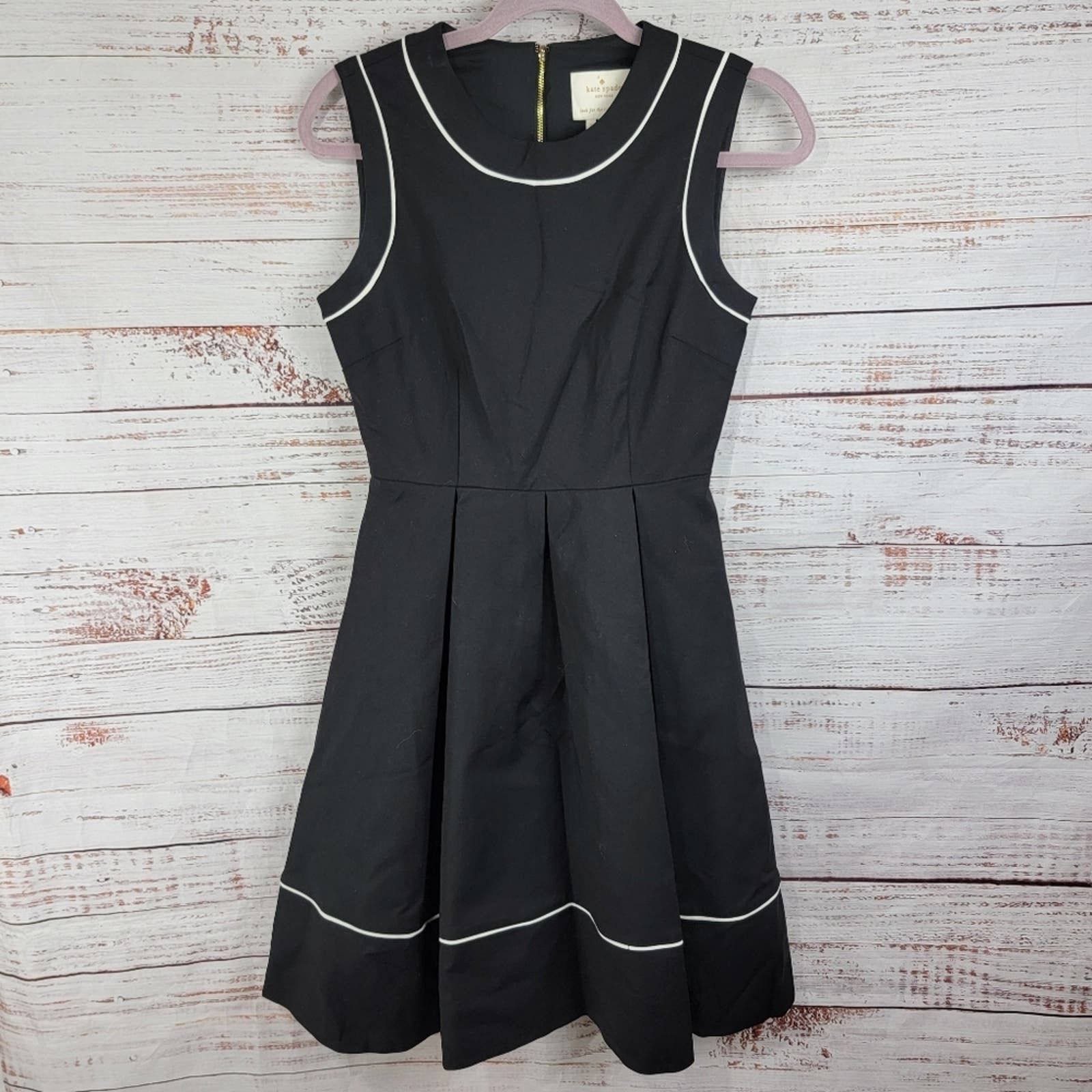 image of Kate Spade Black Women's A-Line Knee-Length Dress Size 2