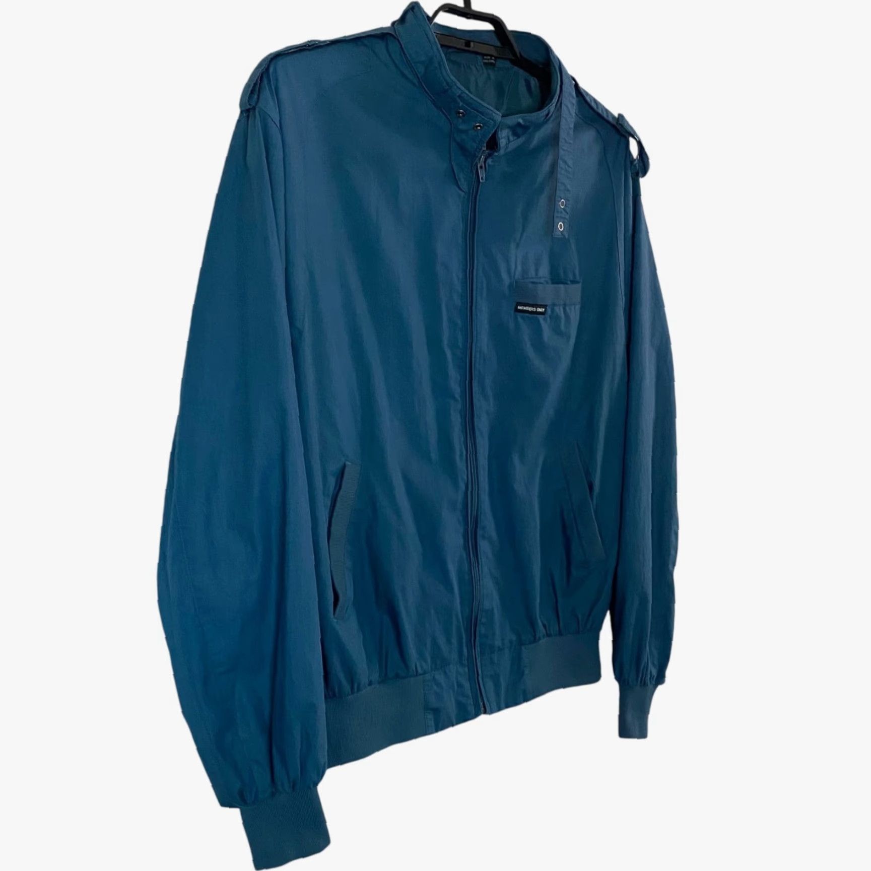 Members Only Vintage Members Only Blue Cafe Racer Jacket Men's XLT Lightweight Zip-Up Bomber Size US XL / EU 56 / 4 - 3 Thumbnail