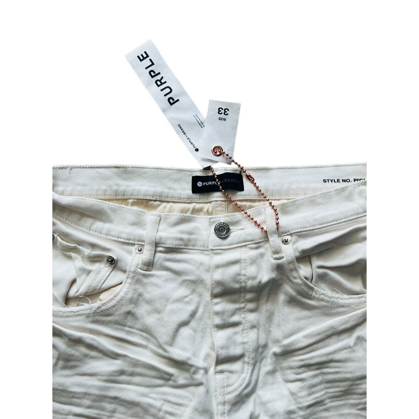 Purple Brand Purple Brand Jeans Mens Slim Fit White P001 $265 Size 33/32 Size US 33 - 3 Thumbnail