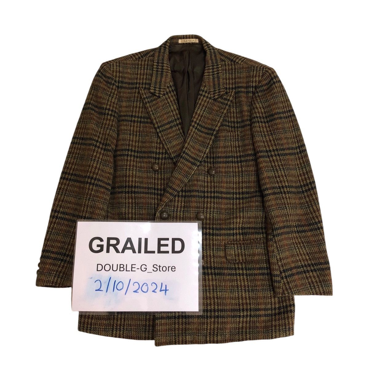 Japanese Brand 📌Vintage Wool Coats Jacket Karl Helmut Tartan Design Size US M / EU 48-50 / 2 - 1 Thumbnail