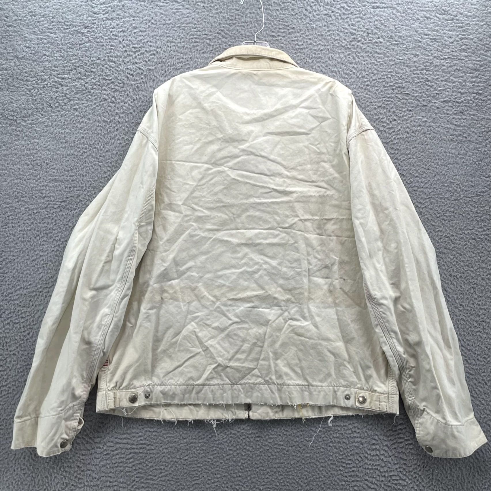 Bdg BDG Bomber Jacket XL/XXL Ivory Flannel Lined Preppy Academia Mechanic Street Skater/Nautical Casual Workwear Unisex Adults Mens Womens 90s Vintage? Size XXL / US 16-18 / IT 52-54 - 4 Thumbnail