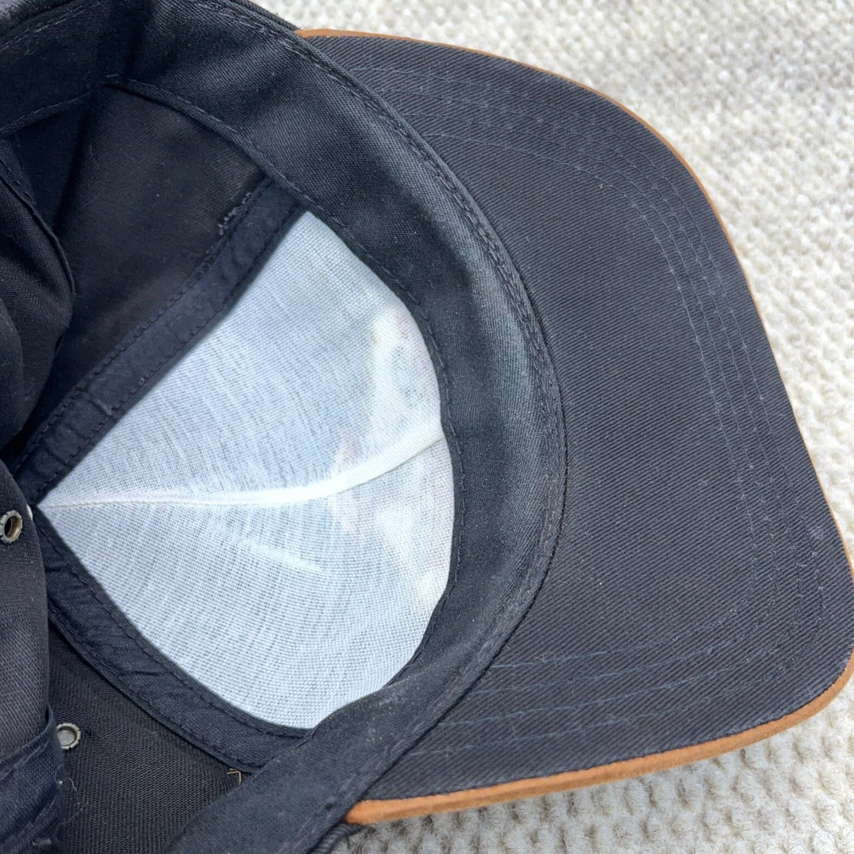Vintage VINTAGE Anheuser-Busch Baseball Cap Hat – Black Suede Bill, Leather Twill, One Size, Adjustable, 90s Beer Vintage Mens Cap Size ONE SIZE - 6 Thumbnail