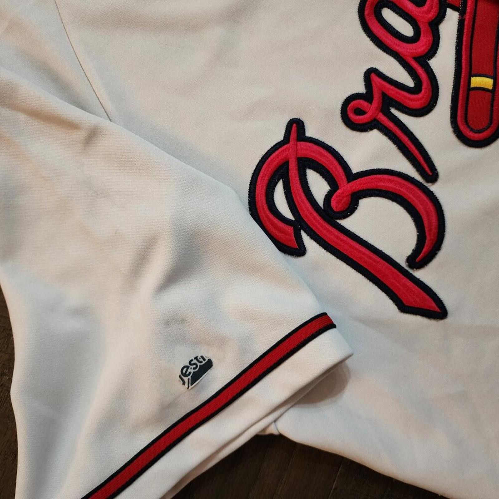 Majestic Vintage Atlanta Braves with tackle twill jersey. Majestic. Size US L / EU 52-54 / 3 - 5 Thumbnail