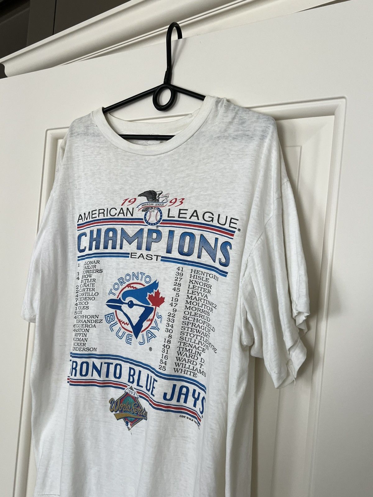 MLB Vintage 1993 Toronto Blue Jays American Champions MLB Tee Size US XL / EU 56 / 4 - 6 Thumbnail