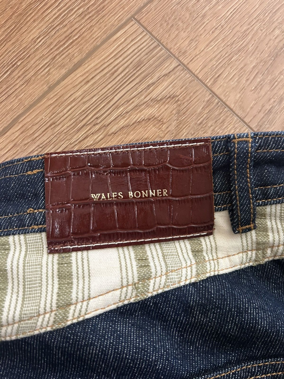 Wales Bonner Wales Bonner - Wide-leg patch jeans Size US 34 / EU 50 - 5 Thumbnail