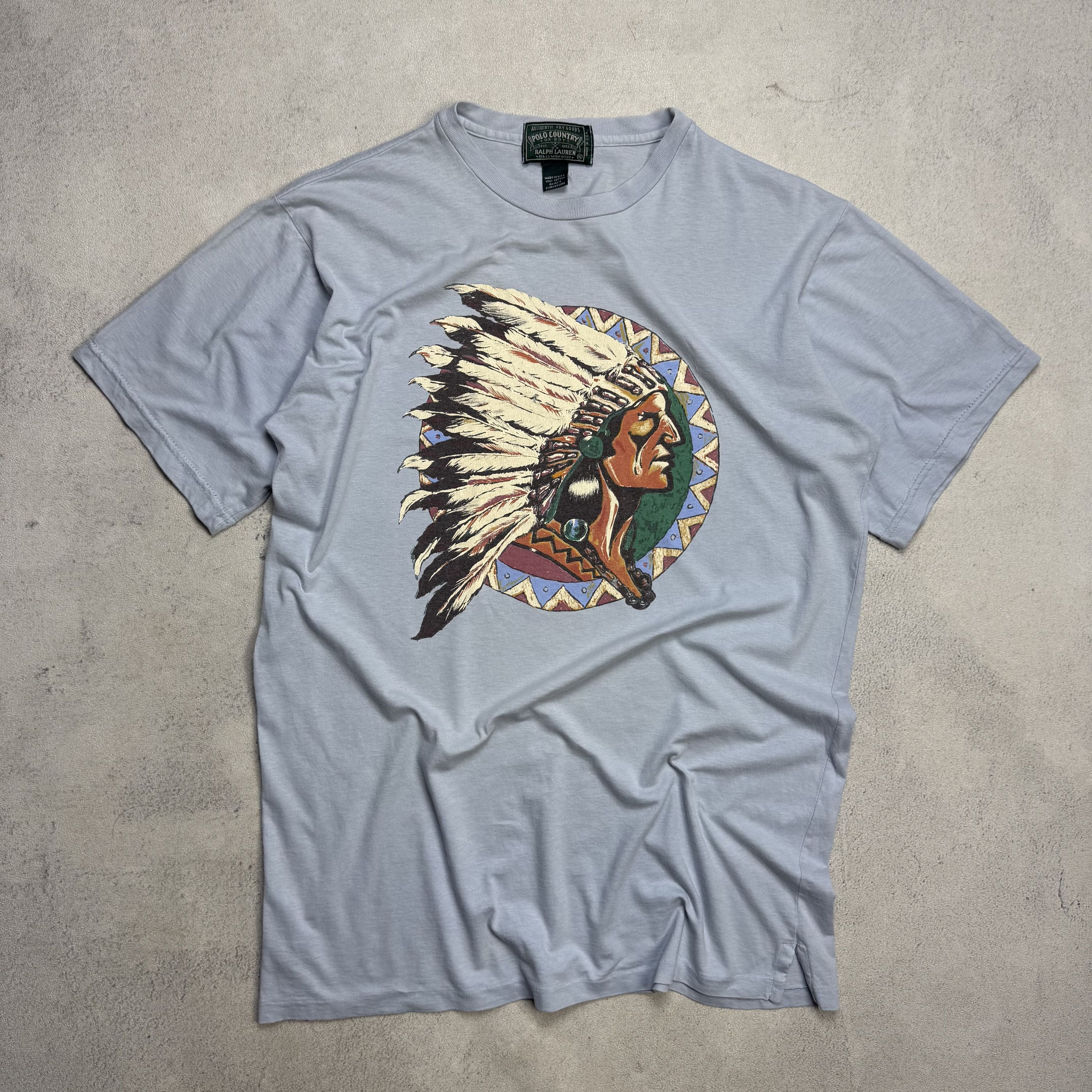 Vintage 90s Polo Country Chief Indian Head Tshirt