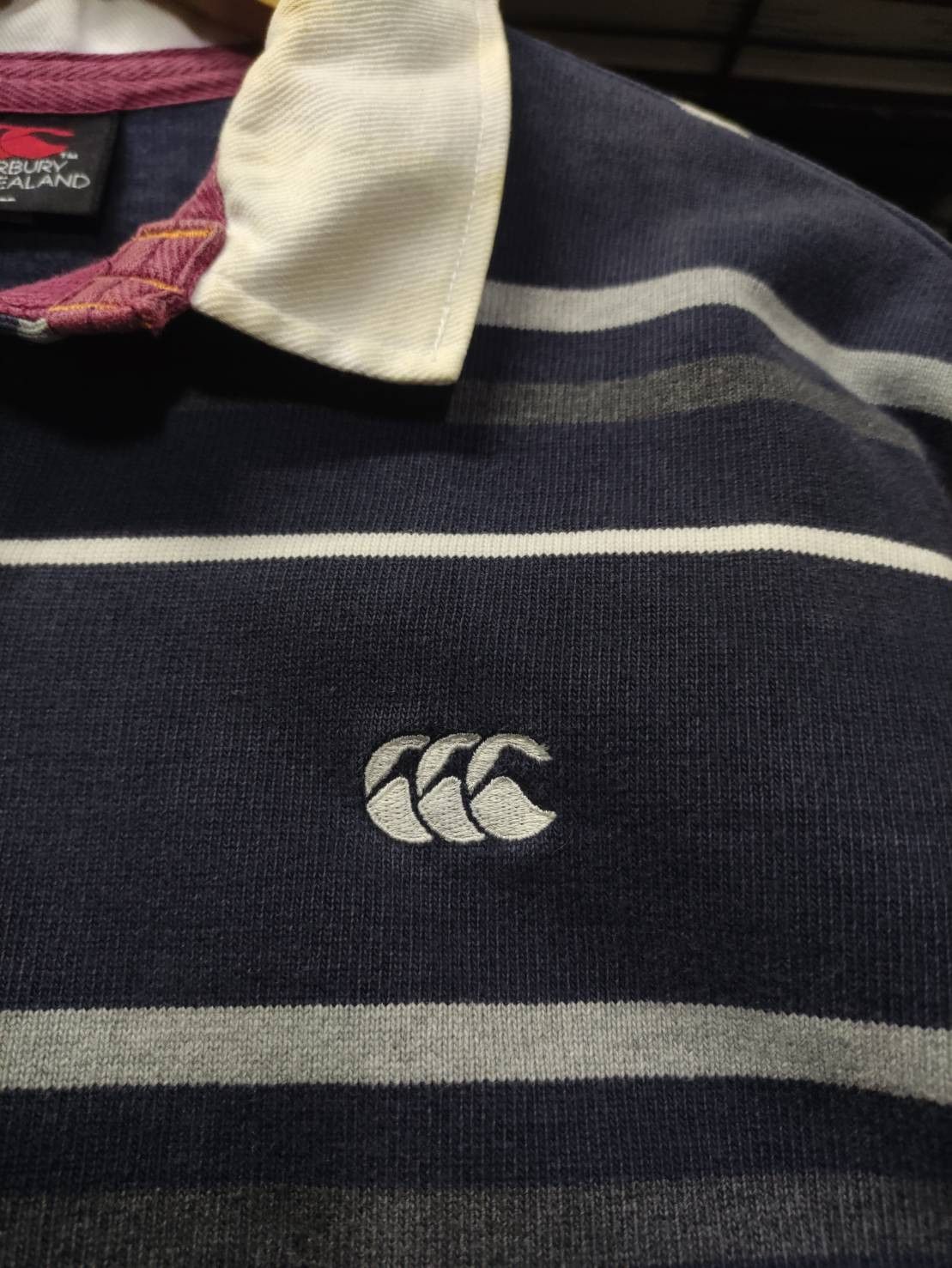Canterbury of New Zealand Vtg 90's Canterbury New Zealand Striped Rugby Sweatshirt Size US M / EU 48-50 / 2 - 2 Thumbnail