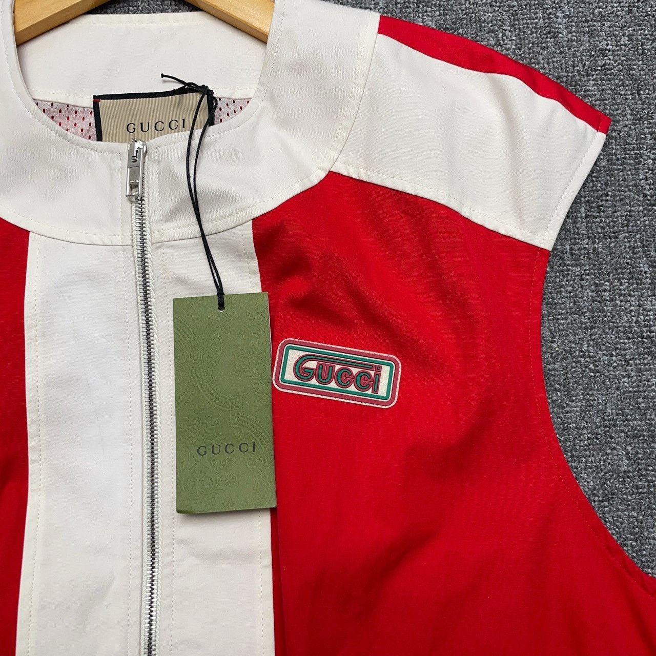 Gucci Gucci Red and white stitching zipper vest 2501-Nextarrow Size US XS / EU 42 / 0 - 4 Thumbnail