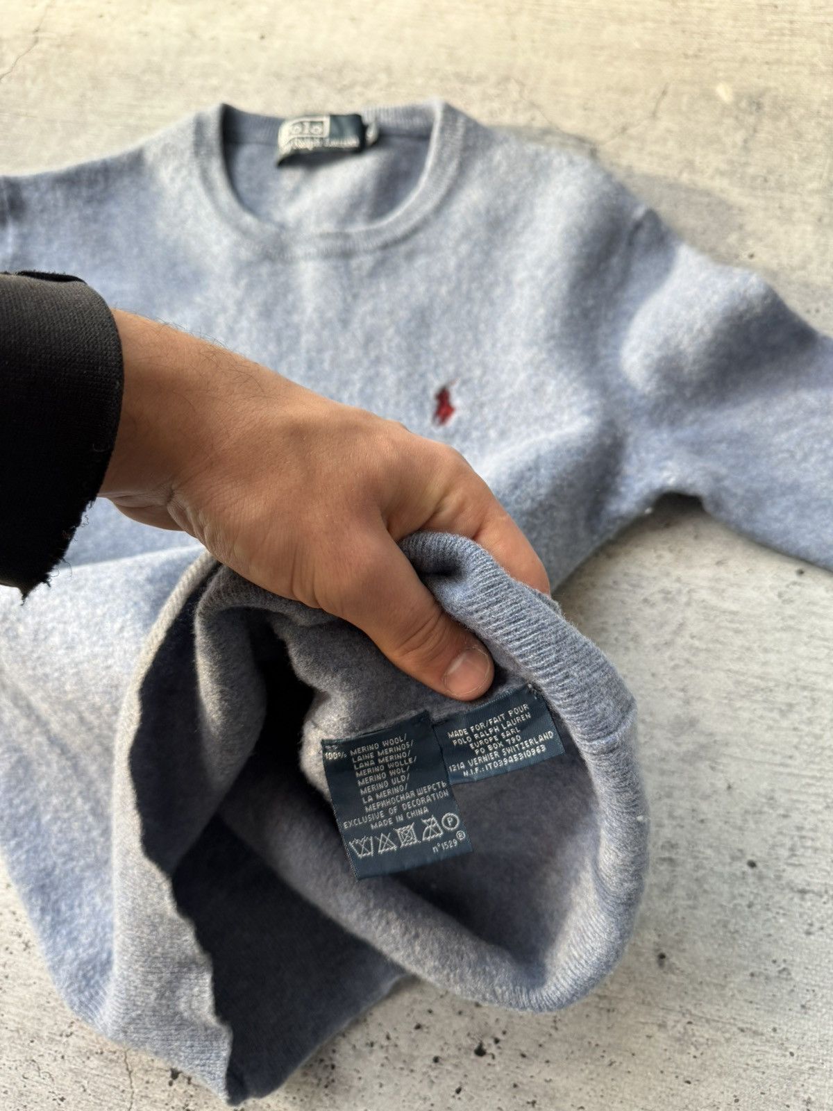 Polo Ralph Lauren Vintage Polo Ralph Lauren Blue Lambs Wool Crewneck Sweater Size US XXS / EU 40 - 7 Thumbnail