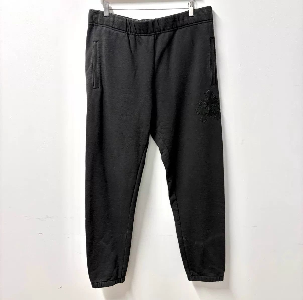 Chrome Hearts Chrome Hearts 3T Leather Patch Silver Washed Pant L 99N Size US 34 / EU 50 - 1 Thumbnail