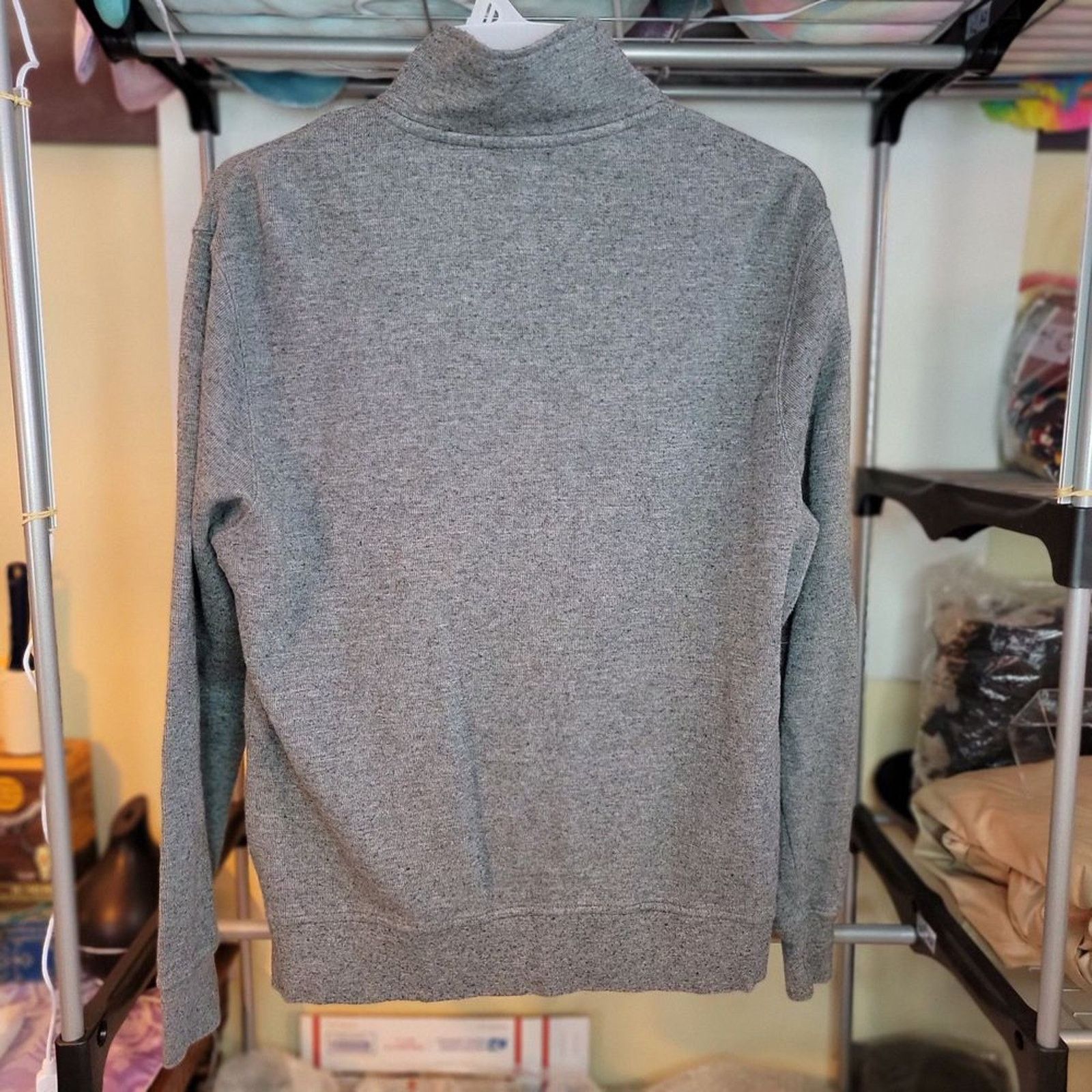 Banana Republic Banana Republic Full Snap / Zip Sweater Jacket Dark Grey Size US L / EU 52-54 / 3 - 3 Thumbnail
