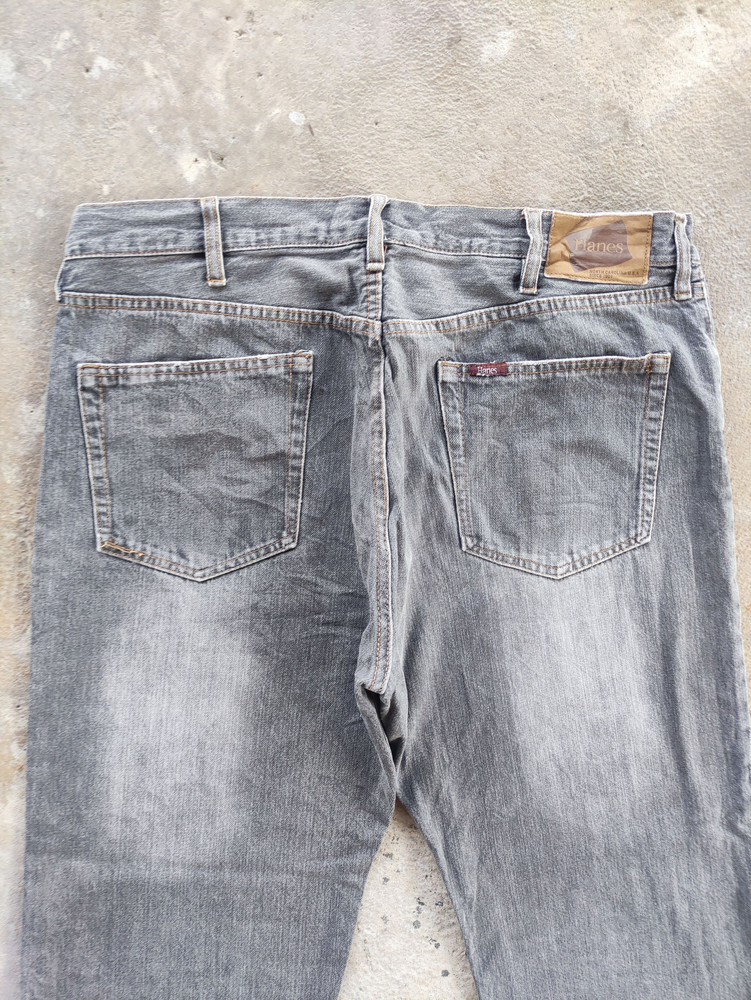 Vintage Vintage Hanes Black Baggy Denim Distressed Jeans Faded Pants Size US 36 / EU 52 - 9 Thumbnail