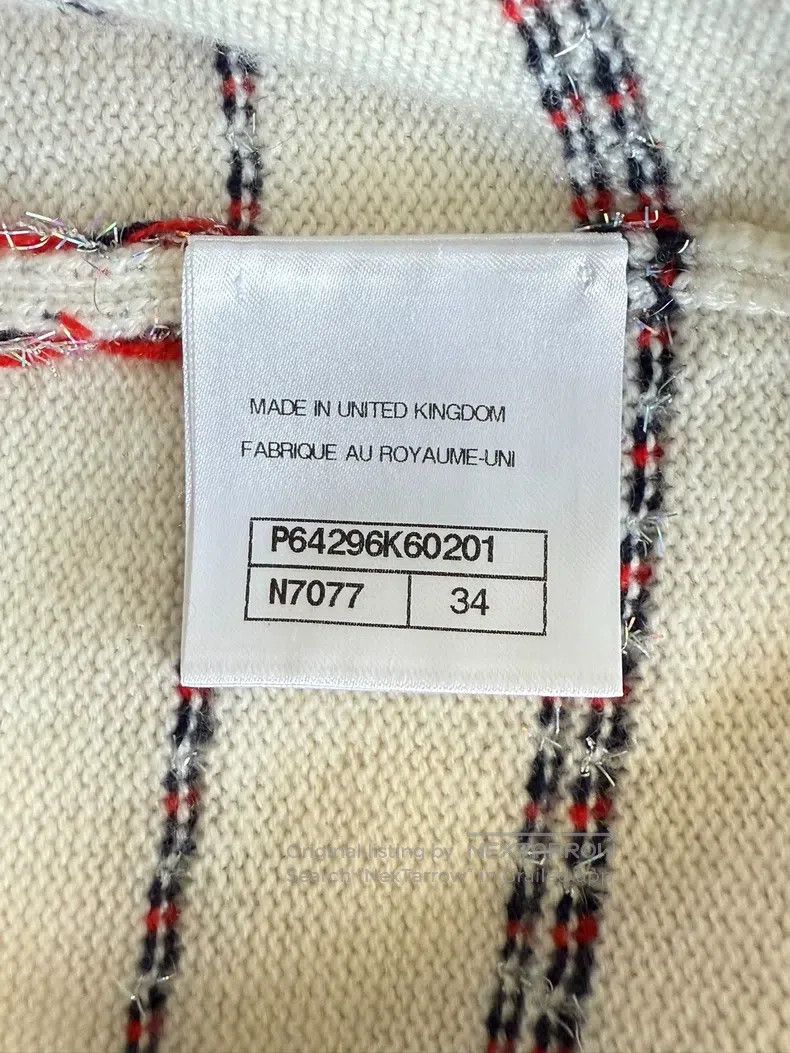 Chanel Chanel Classic red and white striped knitted jacket Size XXS / US 00 / IT 34 - 6 Thumbnail
