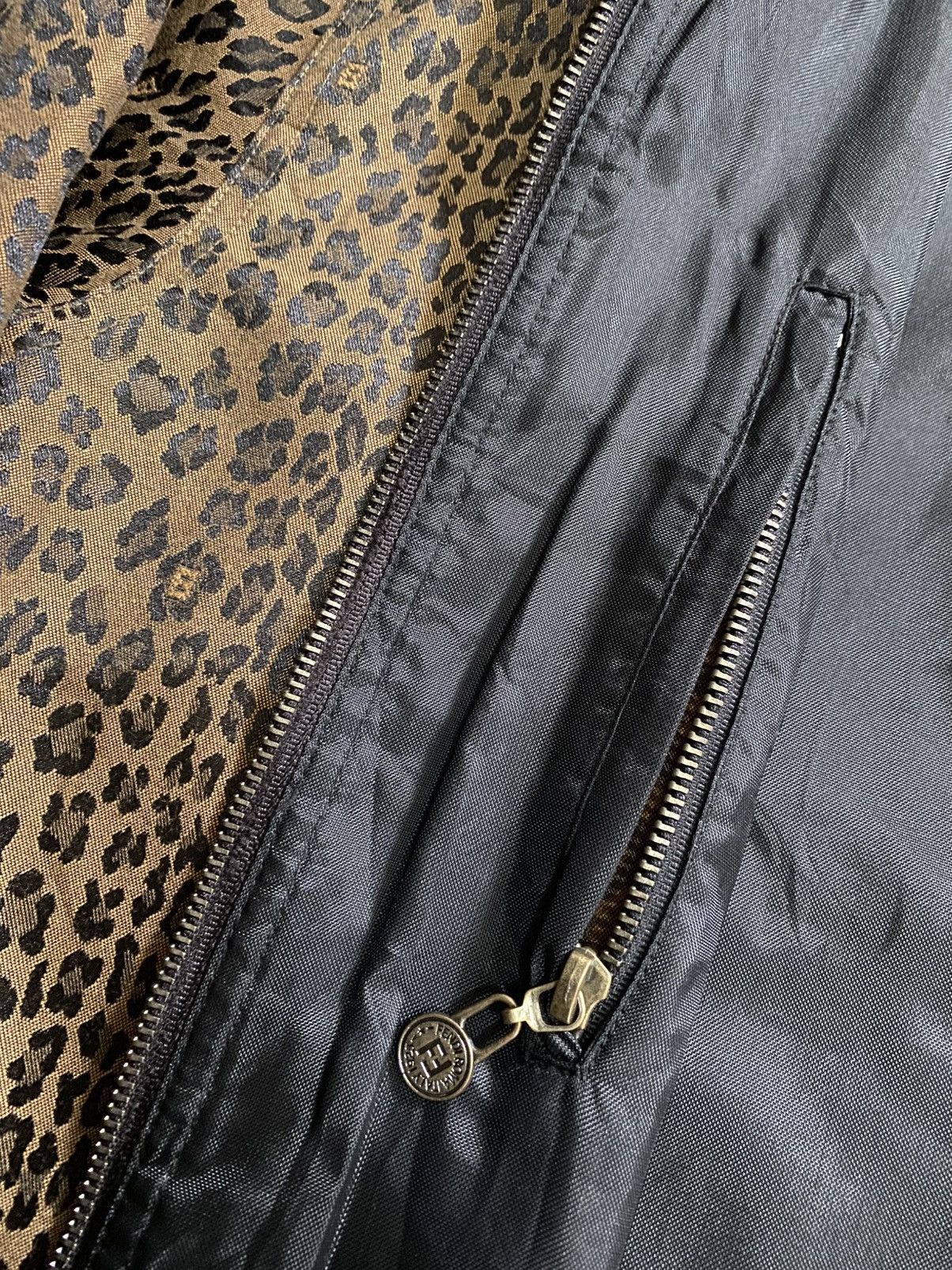 Fendi Vintage Fendi Reversible Leopard monogram black Jacket Size US L / EU 52-54 / 3 - 7 Thumbnail