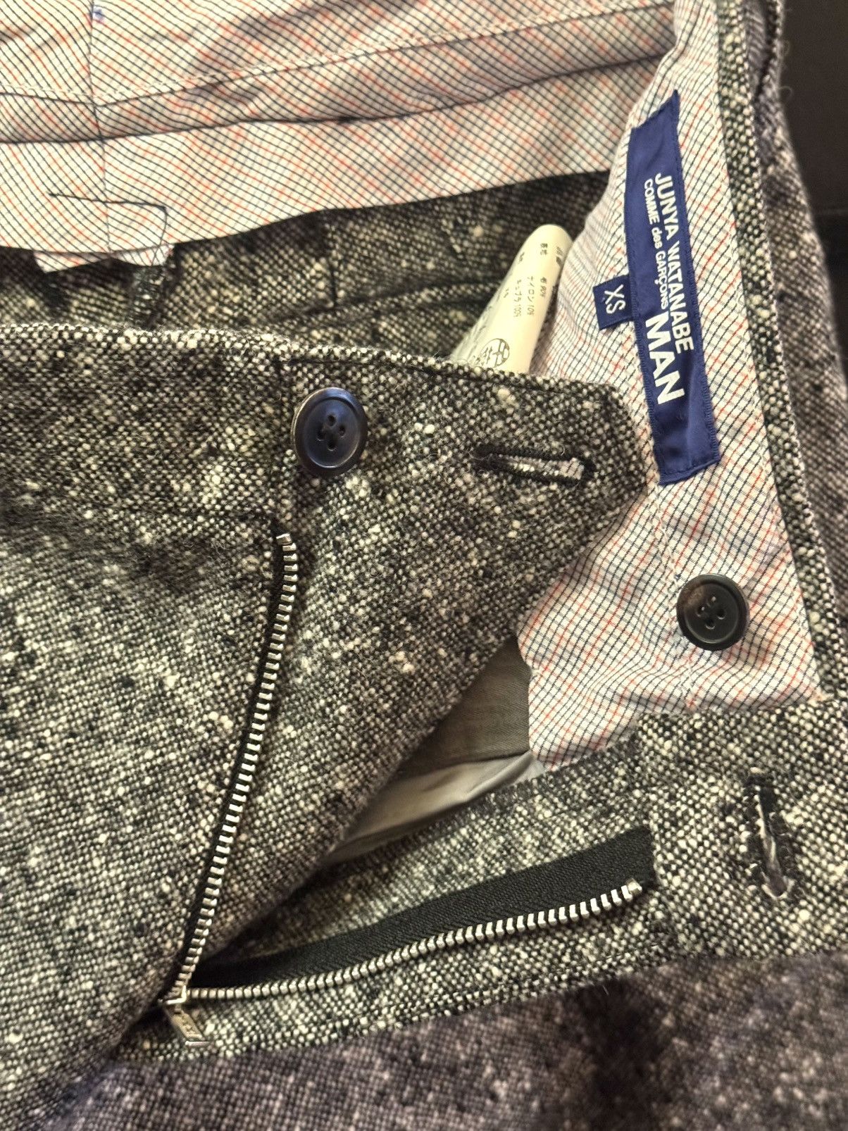 Comme des Garcons comme des garçons junya watanabe man pants XS grey wool Size US 27 - 8 Thumbnail