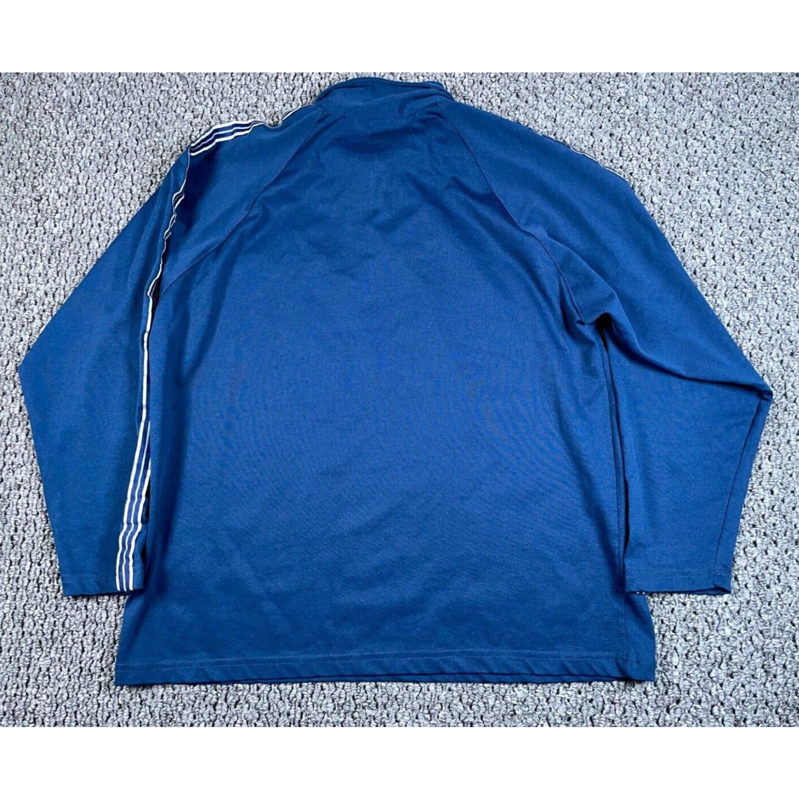 Vintage VTG 90s Taped Sleeve Collared 1/4 Zip Shirt Adult XL Blue 50/50 Cotton-Polyester Skater Size US XL / EU 56 / 4 - 2 Thumbnail