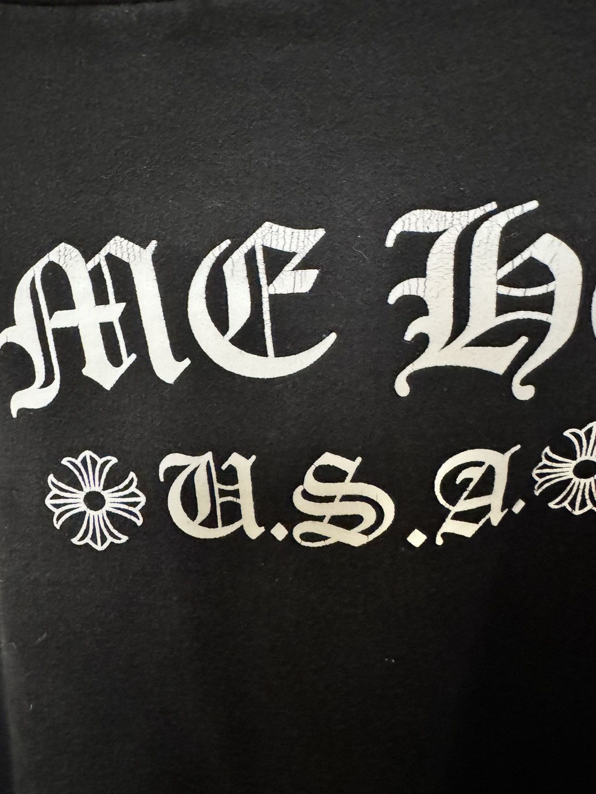Chrome Hearts Chrome Hearts T Logo USA Shoulder Hoodie ‘Black’ Size US XL / EU 56 / 4 - 8 Thumbnail