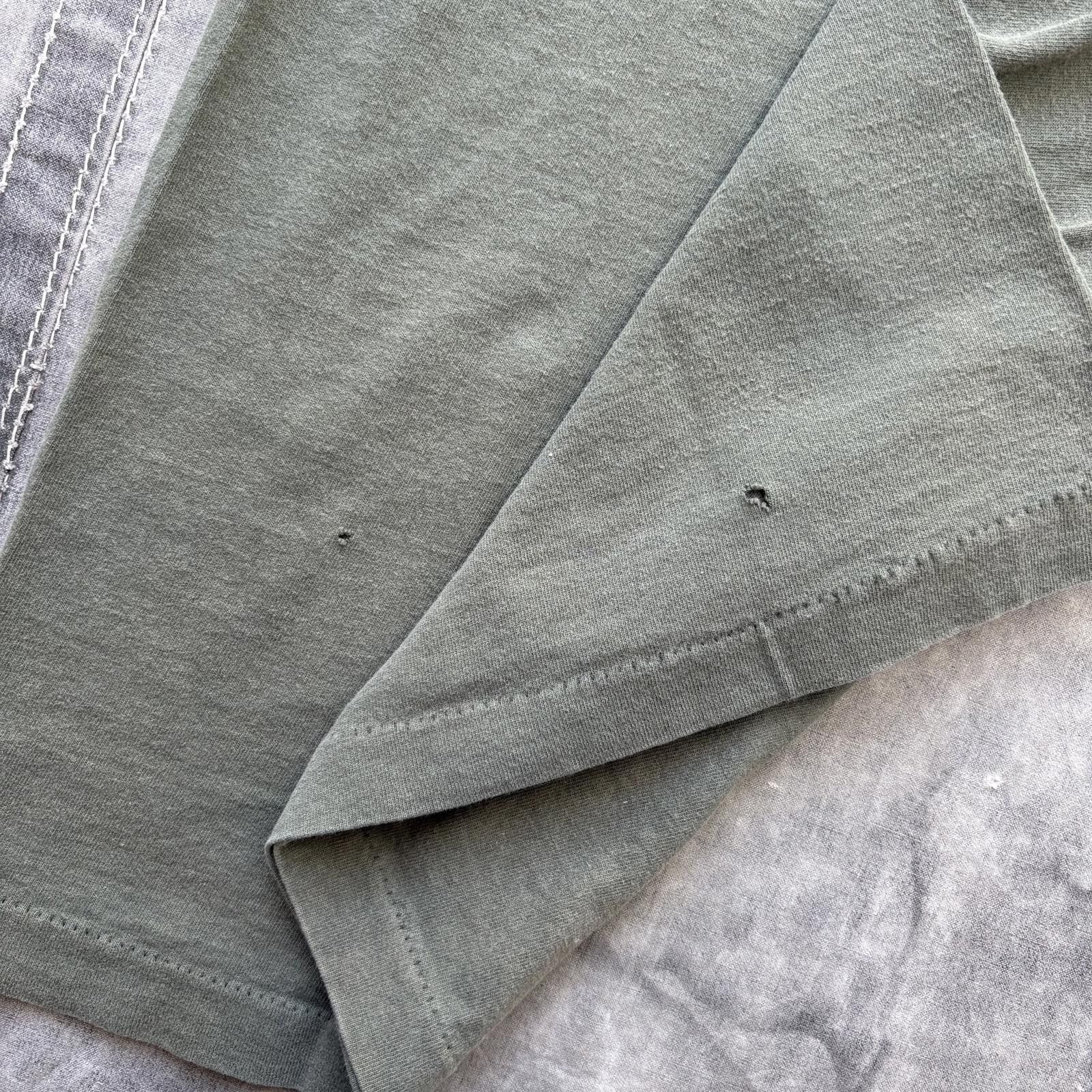 Fruit Of The Loom Vintage 90s Olive Green Marine Corps Engineer Skull Shirt Size US M / EU 48-50 / 2 - 7 Thumbnail