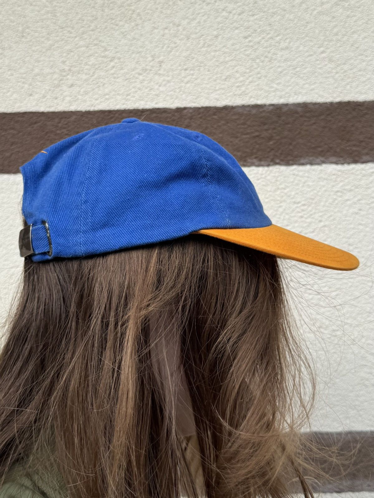 Nike Vintage 90s Nike Air Retro Blue Orange Cap Size ONE SIZE - 5 Thumbnail