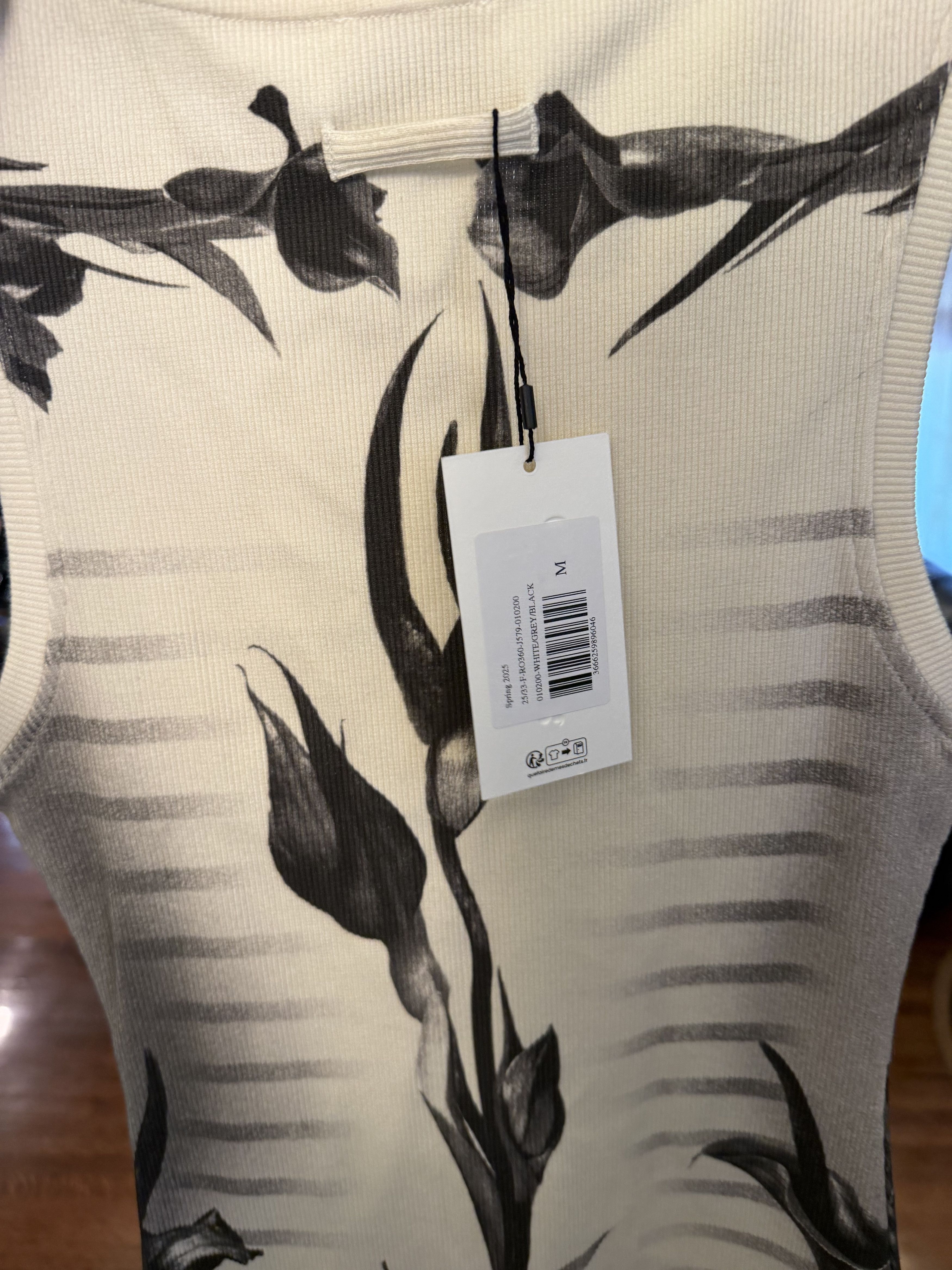Jean Paul Gaultier Jean Paul Gaultier Floral Ribbed Tank Top (NWT) Size M / US 6-8 / IT 42-44 - 3 Thumbnail