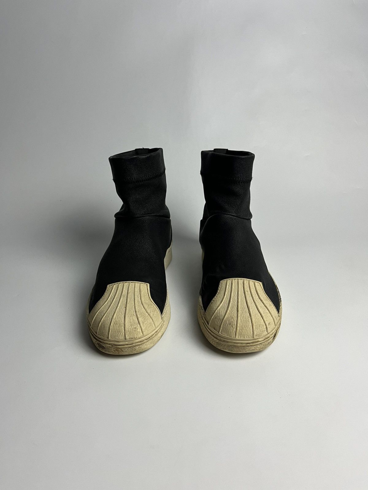 Adidas × Rick Owens Rick Owens x Adidas Superstar Stretch Boot - Black Leather Size US 9 / EU 42 - 2 Thumbnail