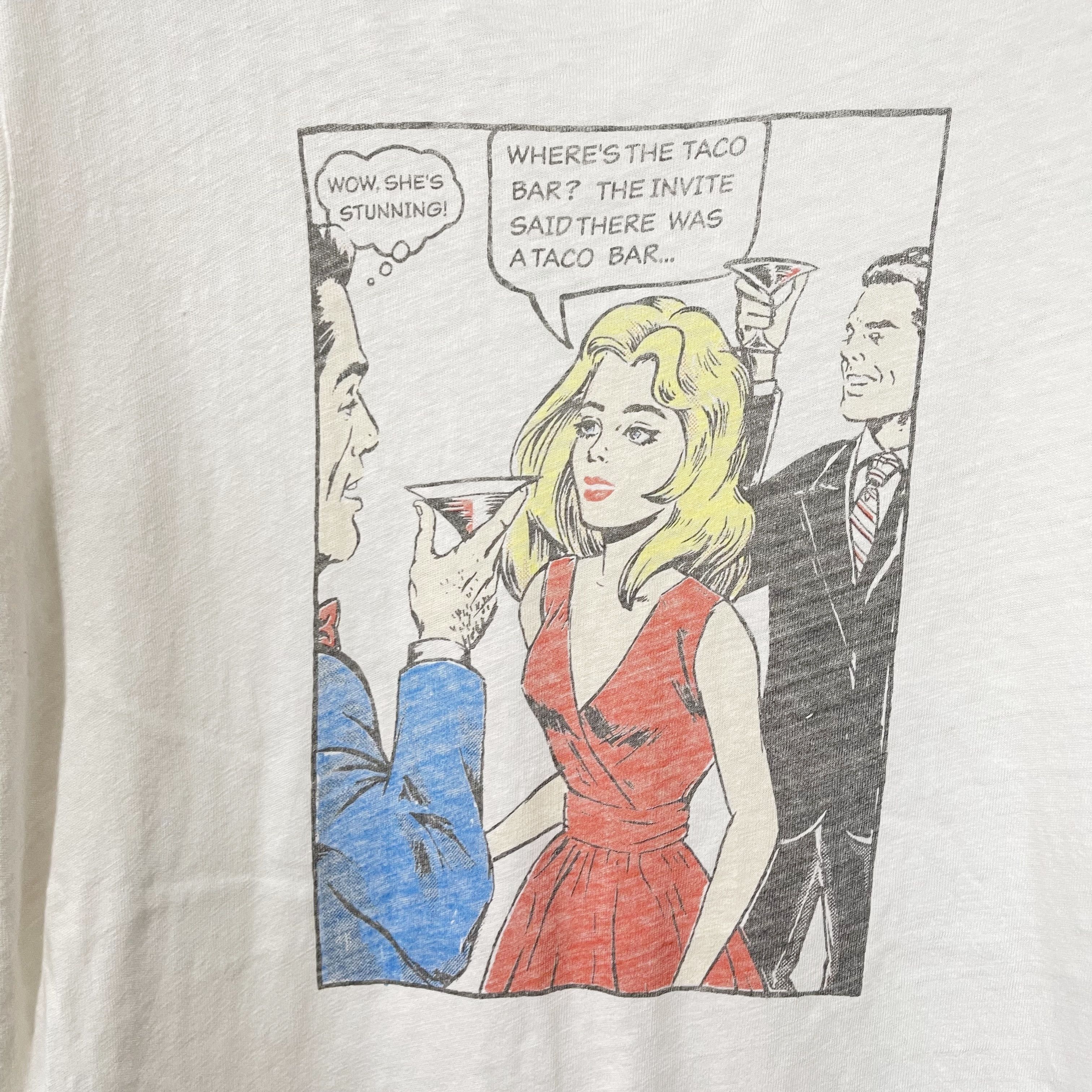 Vintage Vintage 90s Taco Bar Comic Pop art T-Shirt Size US XS / EU 42 / 0 - 2 Thumbnail