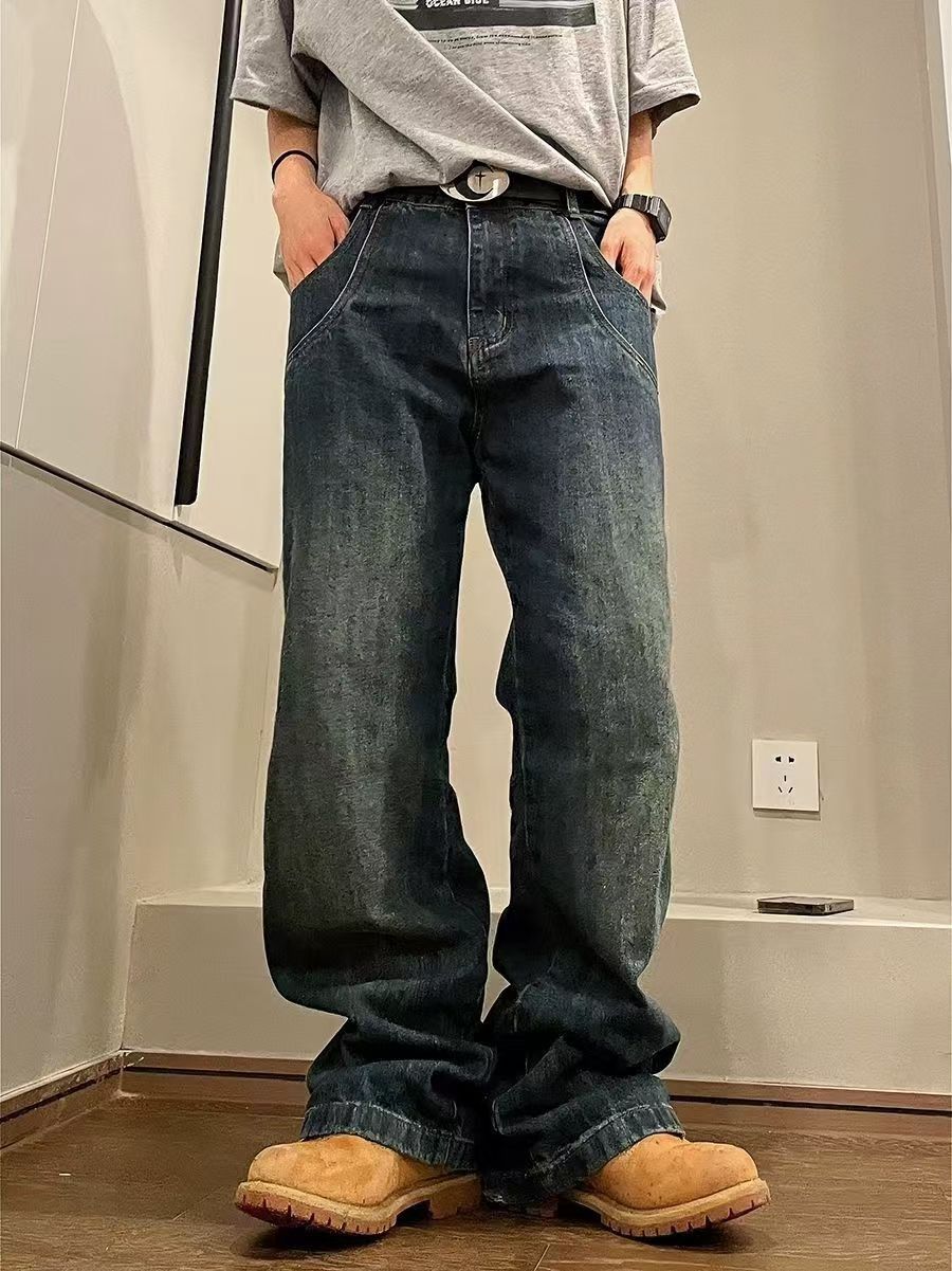 Japanese Brand × Jean Men's Vintage Washed Distressed Straight Jeans Size US 32 / EU 48 - 3 Thumbnail