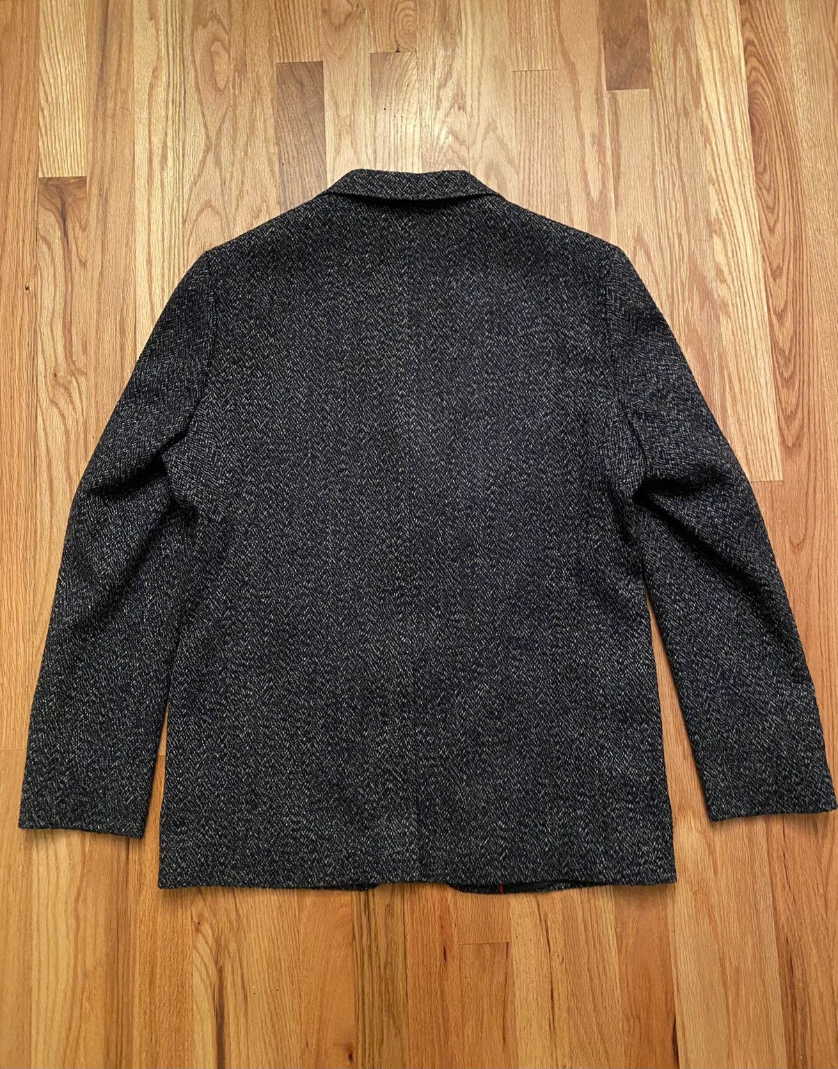 Allen Edmonds Men’s Wool Blend Carter Herringbone Sport Coat Navy/Gray Size 44R - 3 Thumbnail